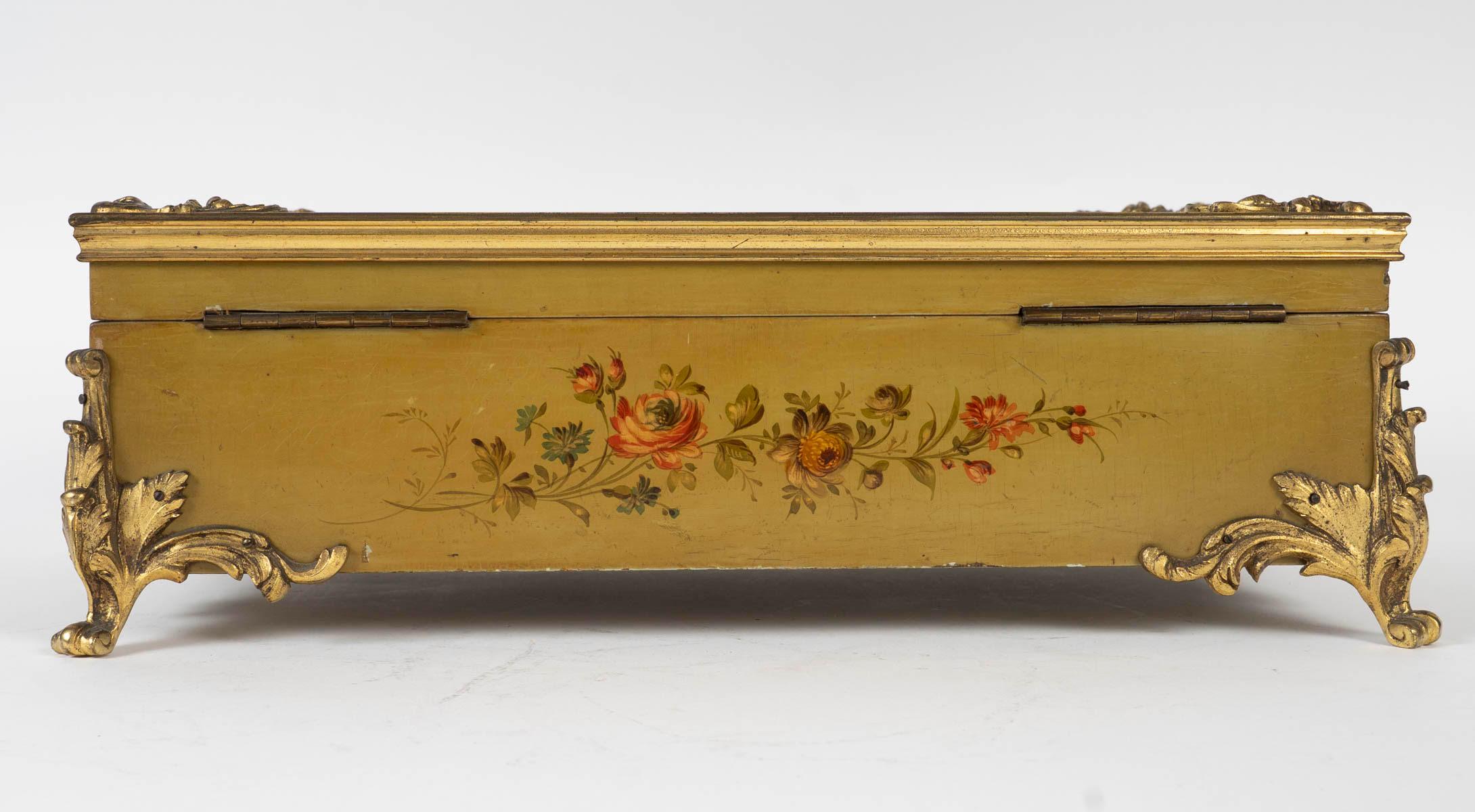 Scatola in bronzo dorato e vernice Martin del XIX secolo, periodo Napoleone III. in vendita 4