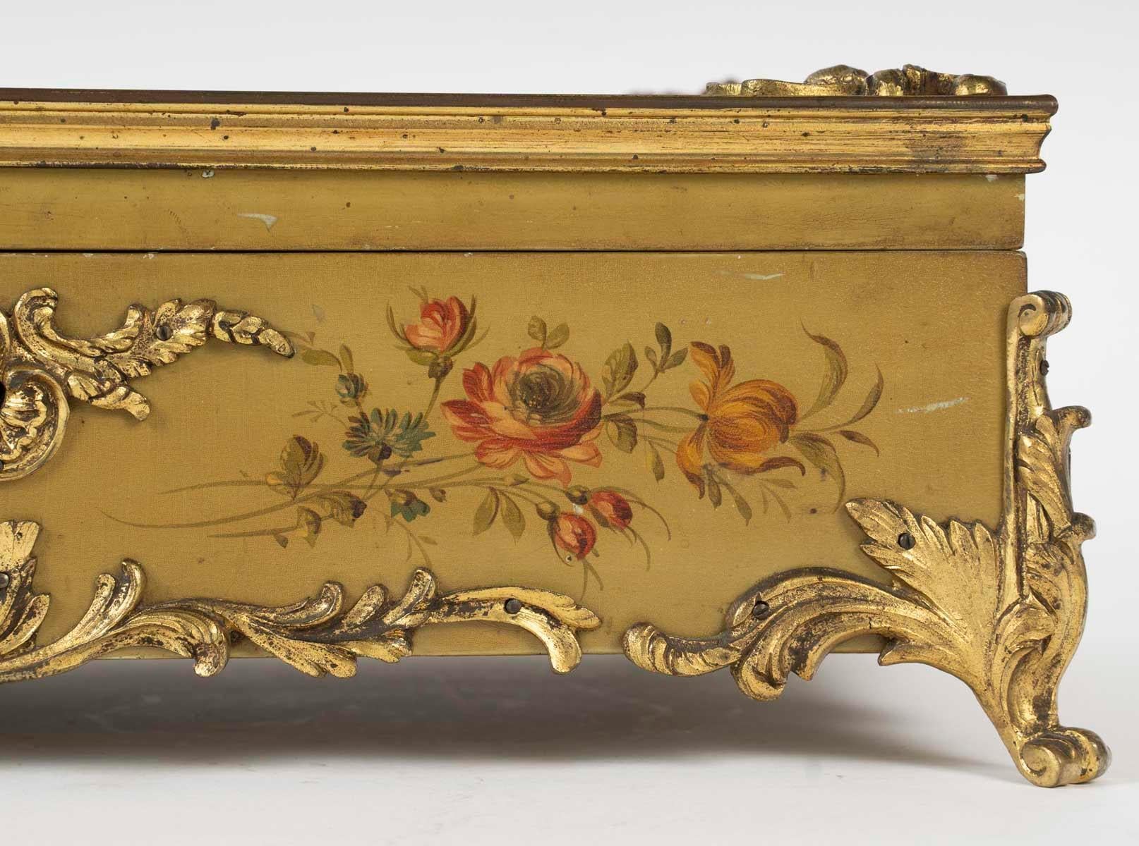 Scatola in bronzo dorato e vernice Martin del XIX secolo, periodo Napoleone III. in vendita 2