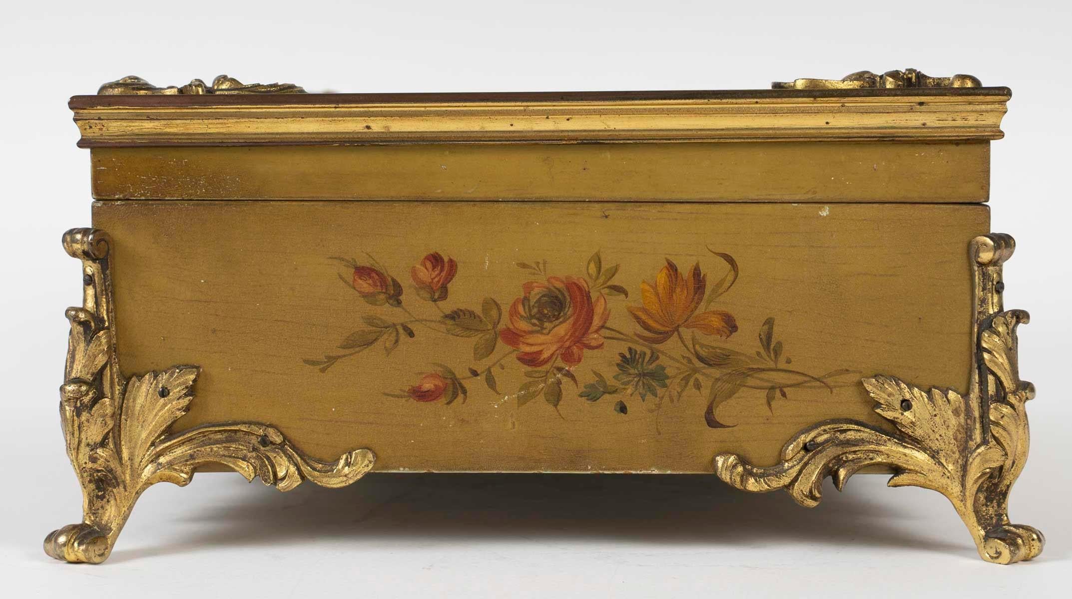 Scatola in bronzo dorato e vernice Martin del XIX secolo, periodo Napoleone III. in vendita 3