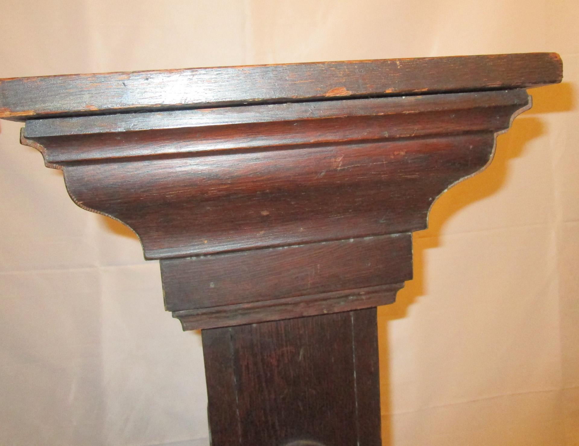 American Odd Fellows Wooden Pedestal Pair 19th c For Sale