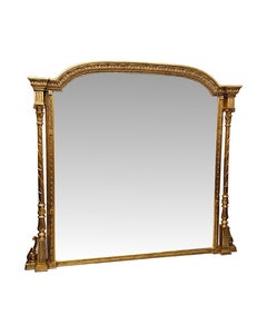 19th Century Massive  Giltwood Overmantel Mirror