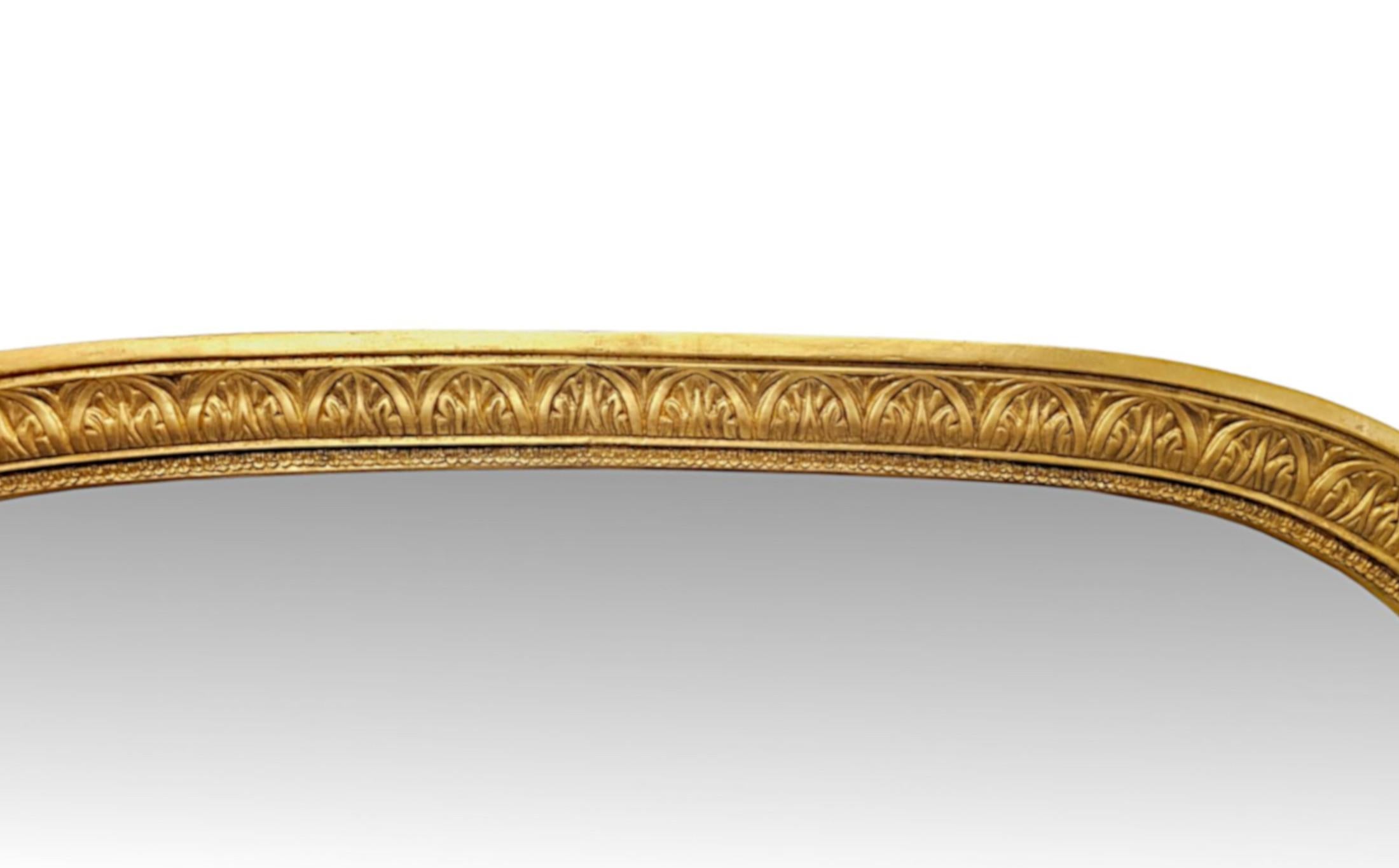 19ème siècle Massif  Miroir à trumeau en bois doré Bon état - En vente à Dublin, IE