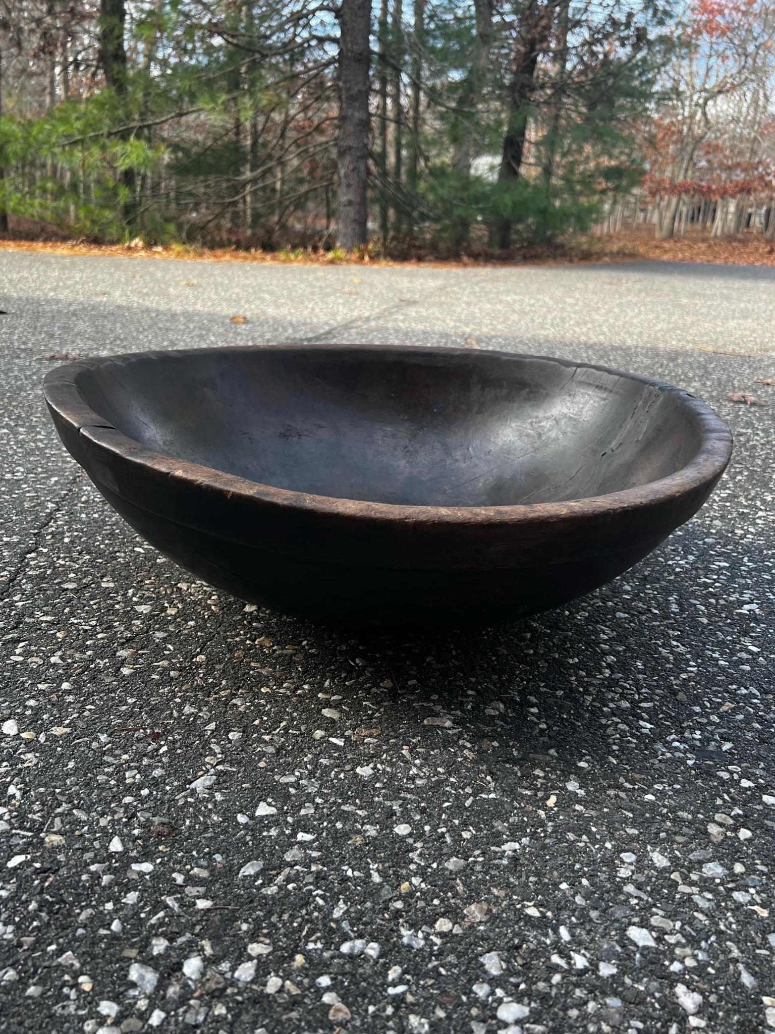 American 19th Century Massive Wooden Bowl / AMERICANA For Sale
