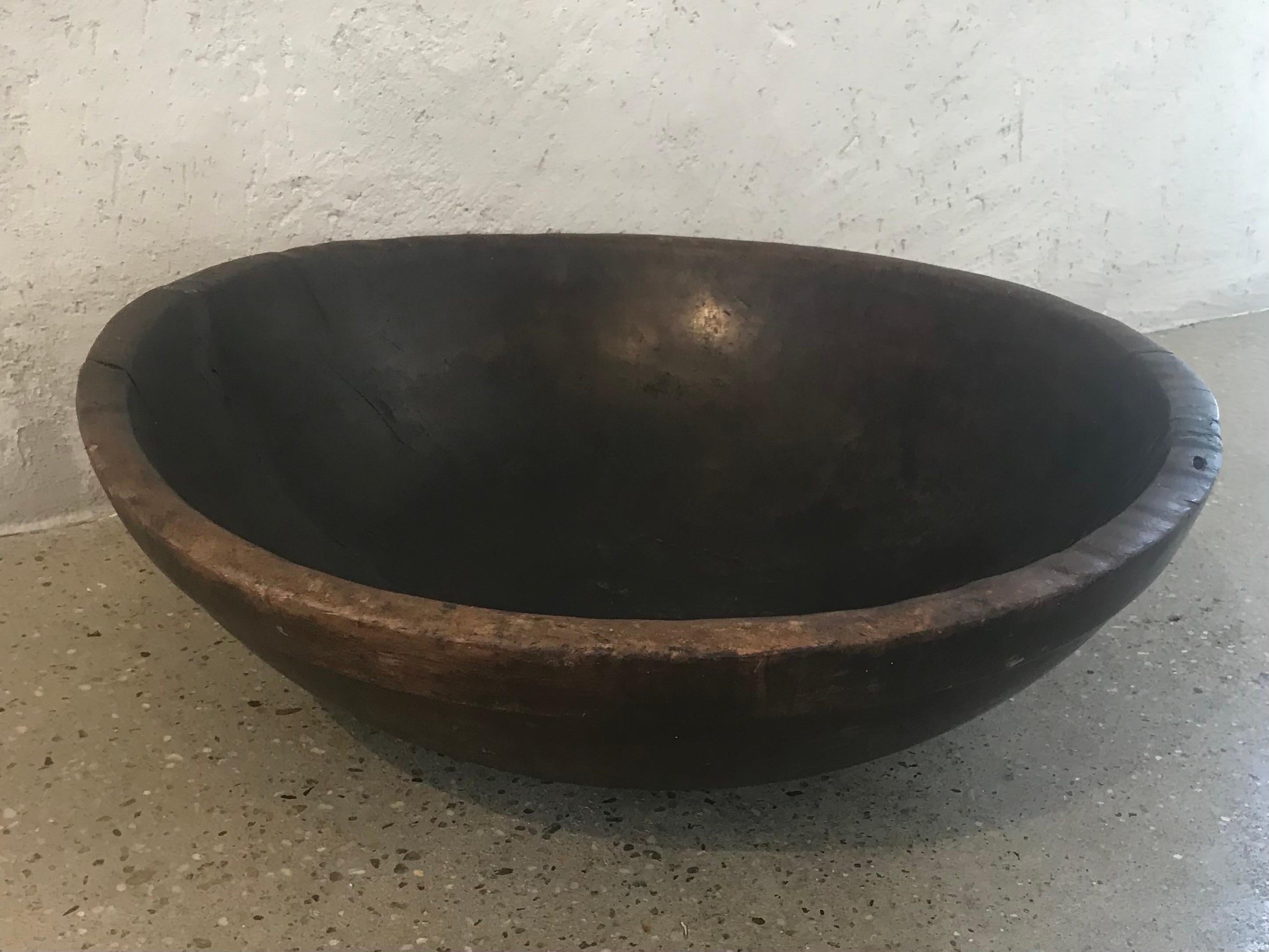 19th Century Massive Wooden Bowl / AMERICANA For Sale 1
