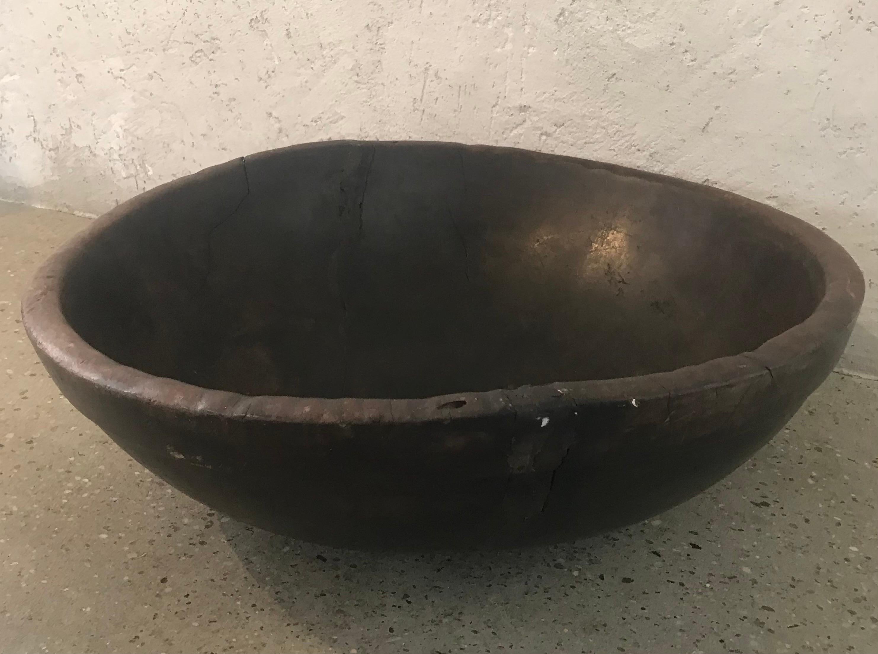 19th Century Massive Wooden Bowl / AMERICANA 2