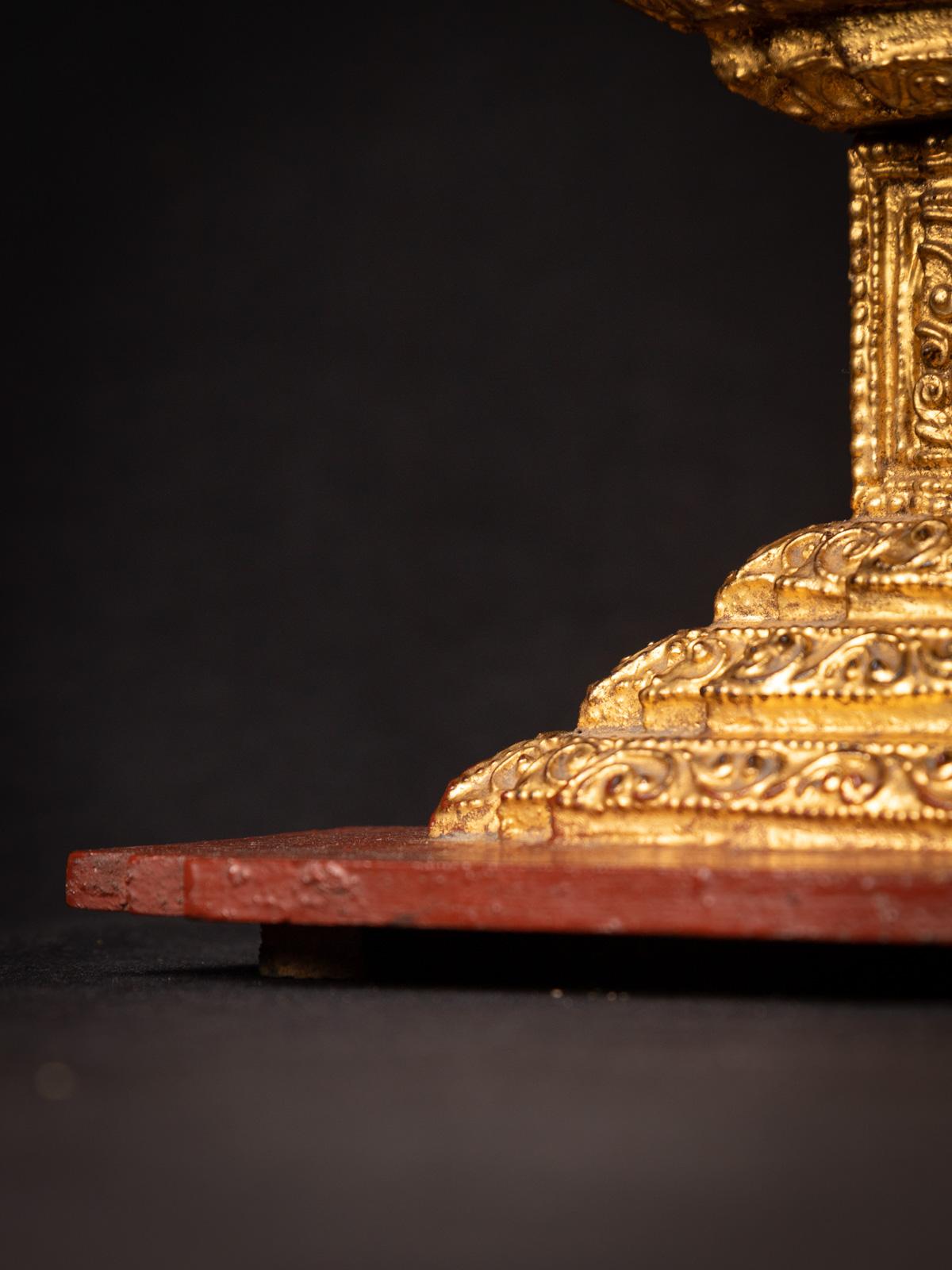 19th Century Masterpiece, Antique Wooden Burmese Throne in Mandalay Style For Sale 15