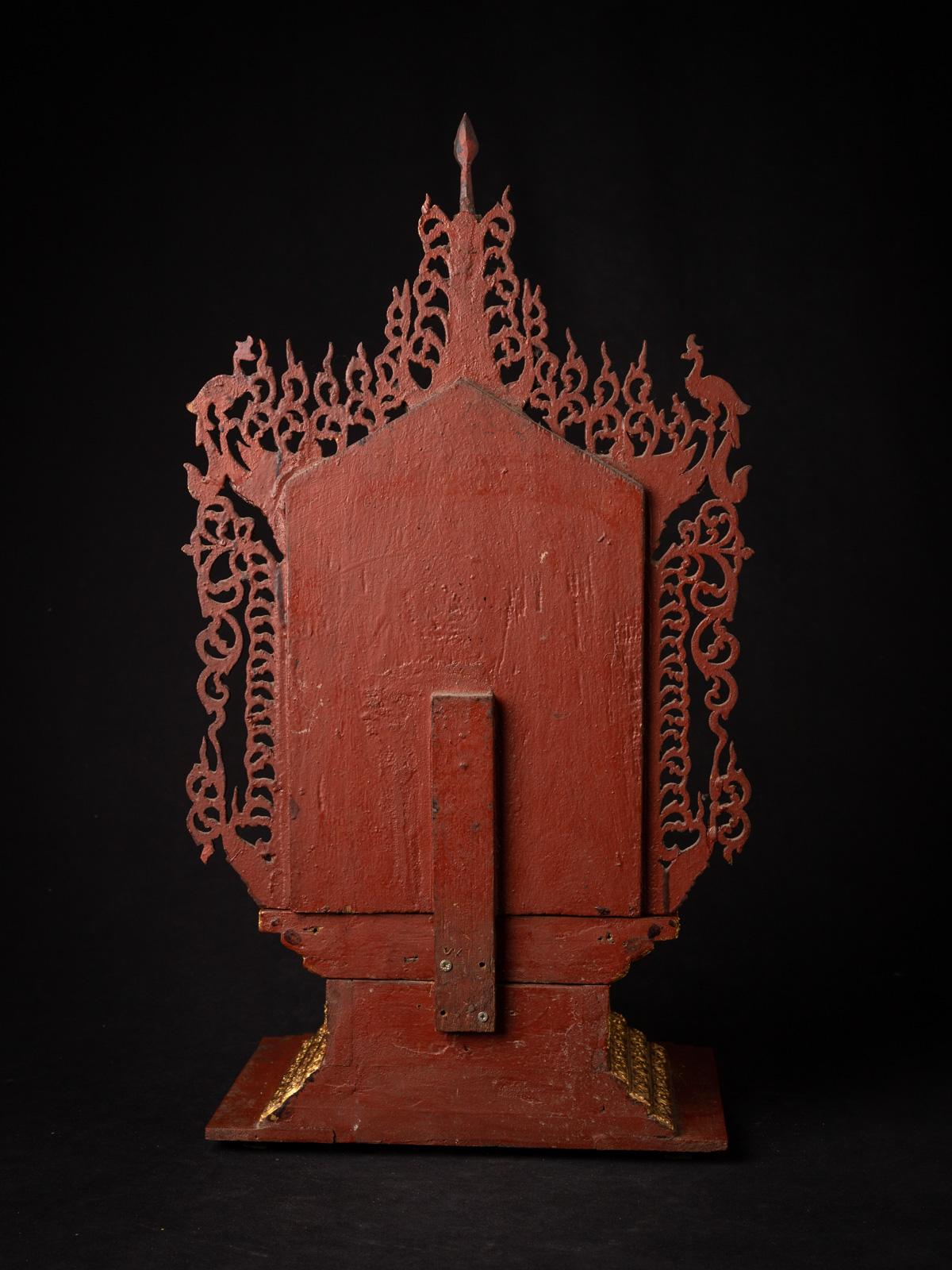 19th Century Masterpiece, Antique Wooden Burmese Throne in Mandalay Style In Good Condition For Sale In DEVENTER, NL