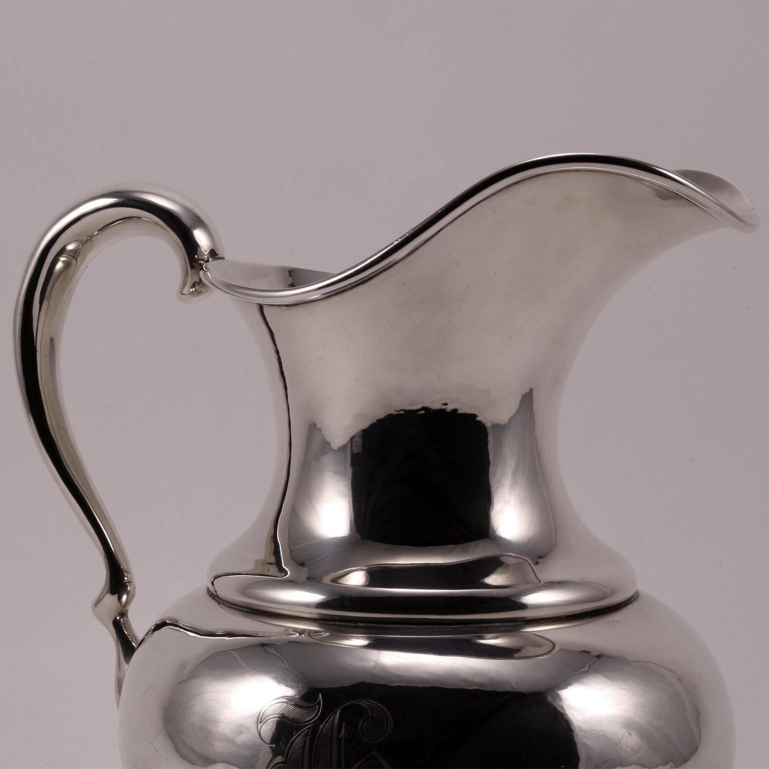 19th Century Mauser Delicate Handcrafted Sterling Silver Jug For Sale 12