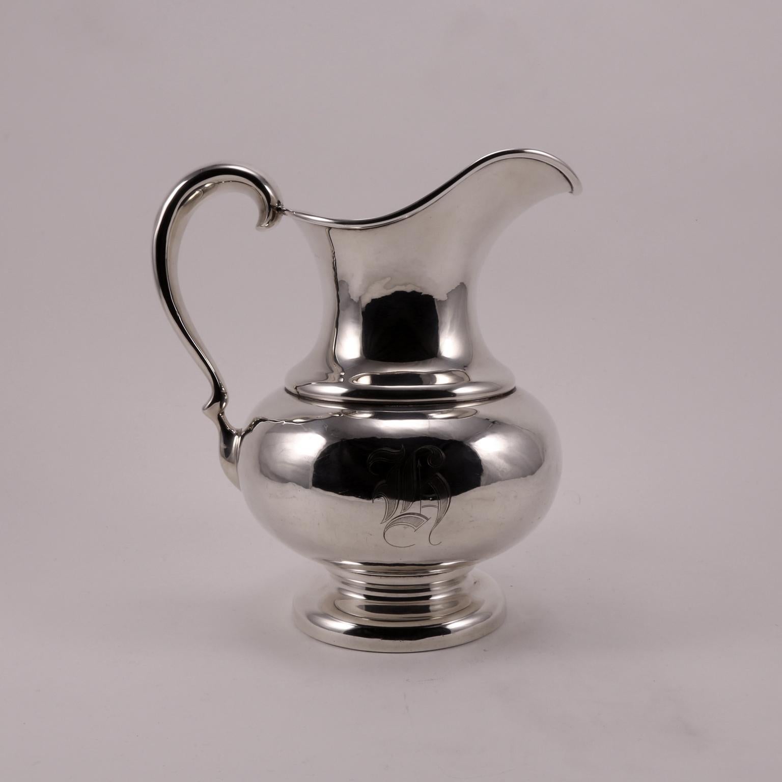 American 19th Century Mauser Delicate Handcrafted Sterling Silver Jug For Sale