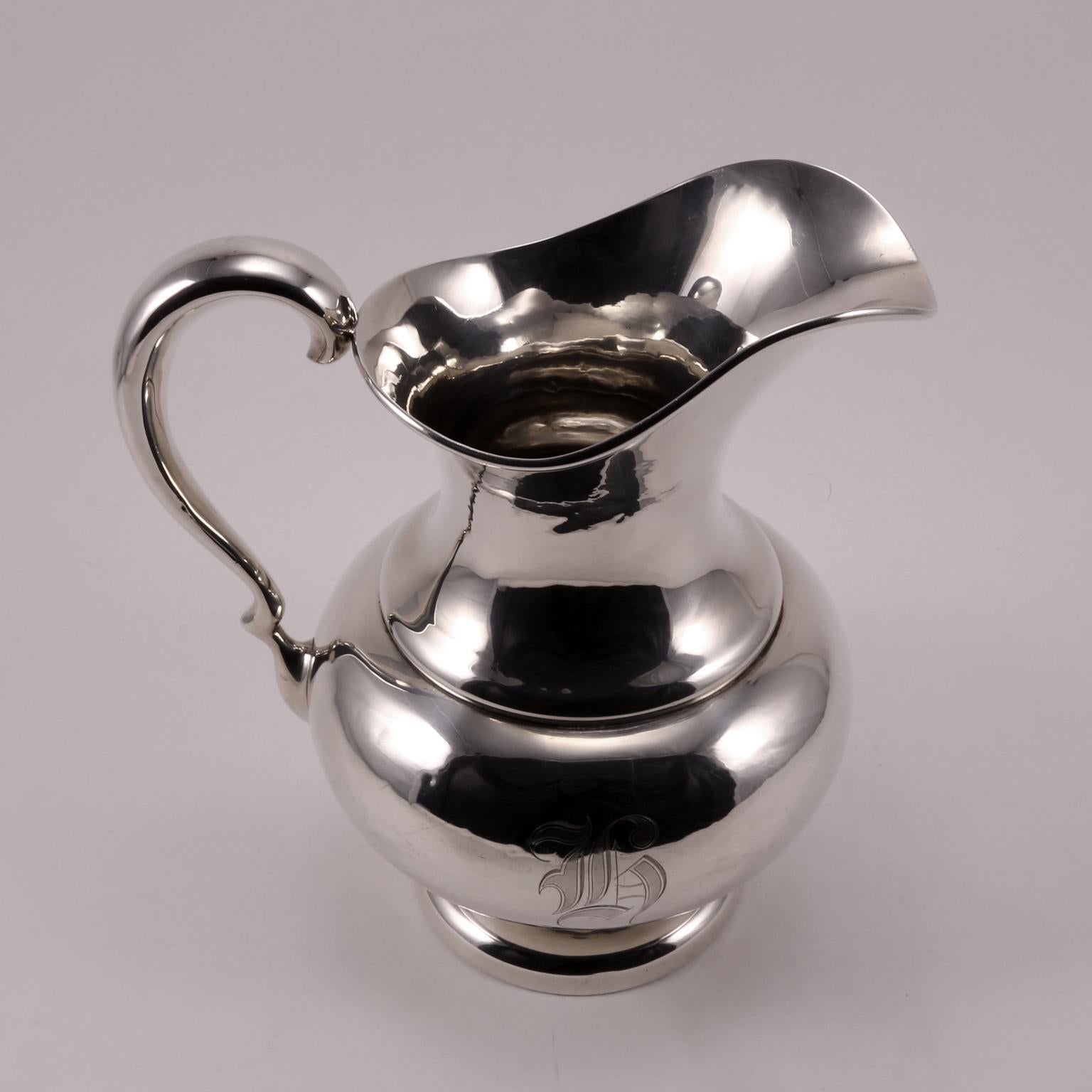 19th Century Mauser Delicate Handcrafted Sterling Silver Jug For Sale 1