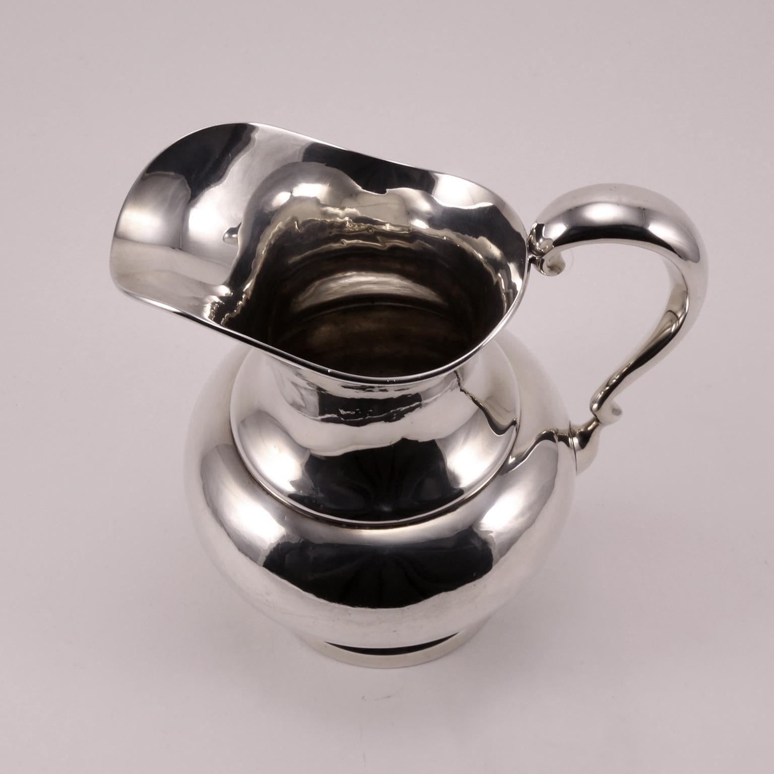 19th Century Mauser Delicate Handcrafted Sterling Silver Jug For Sale 3