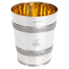 19th Century Meander Cup George III England John Emes Sterling Silver Classicism