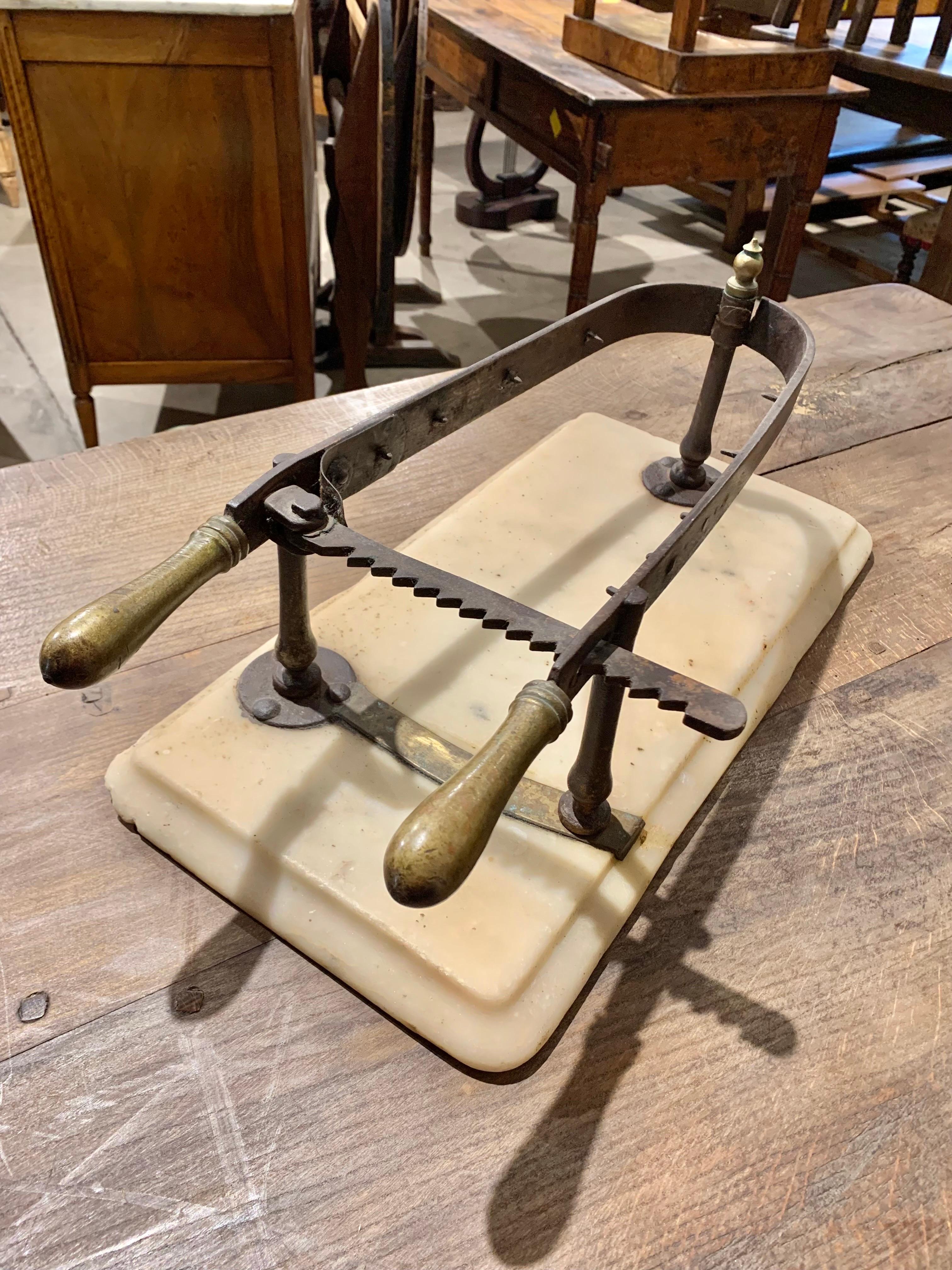 19th Century Meat Holder on Marble Slab For Sale 4
