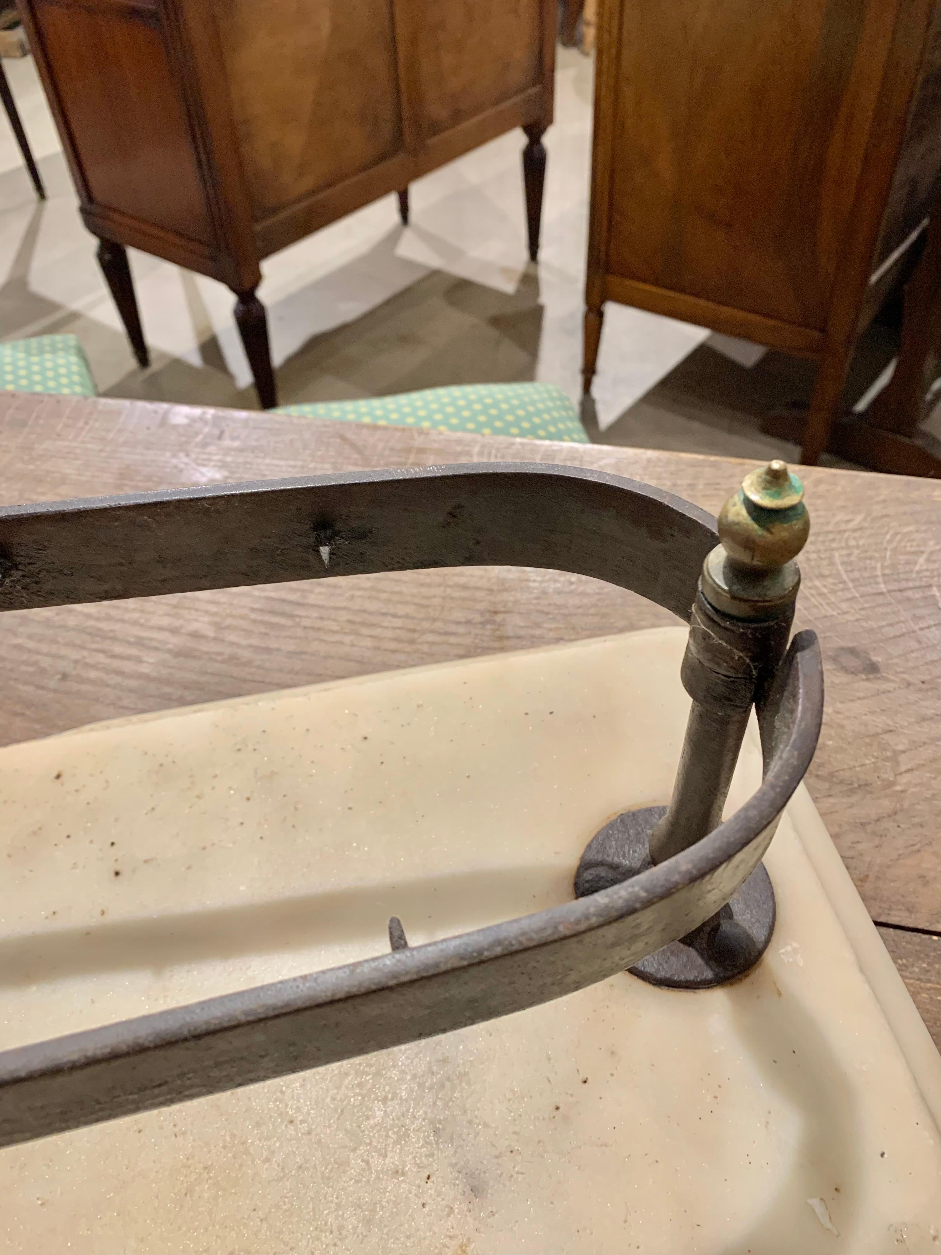 19th Century Meat Holder on Marble Slab For Sale 1