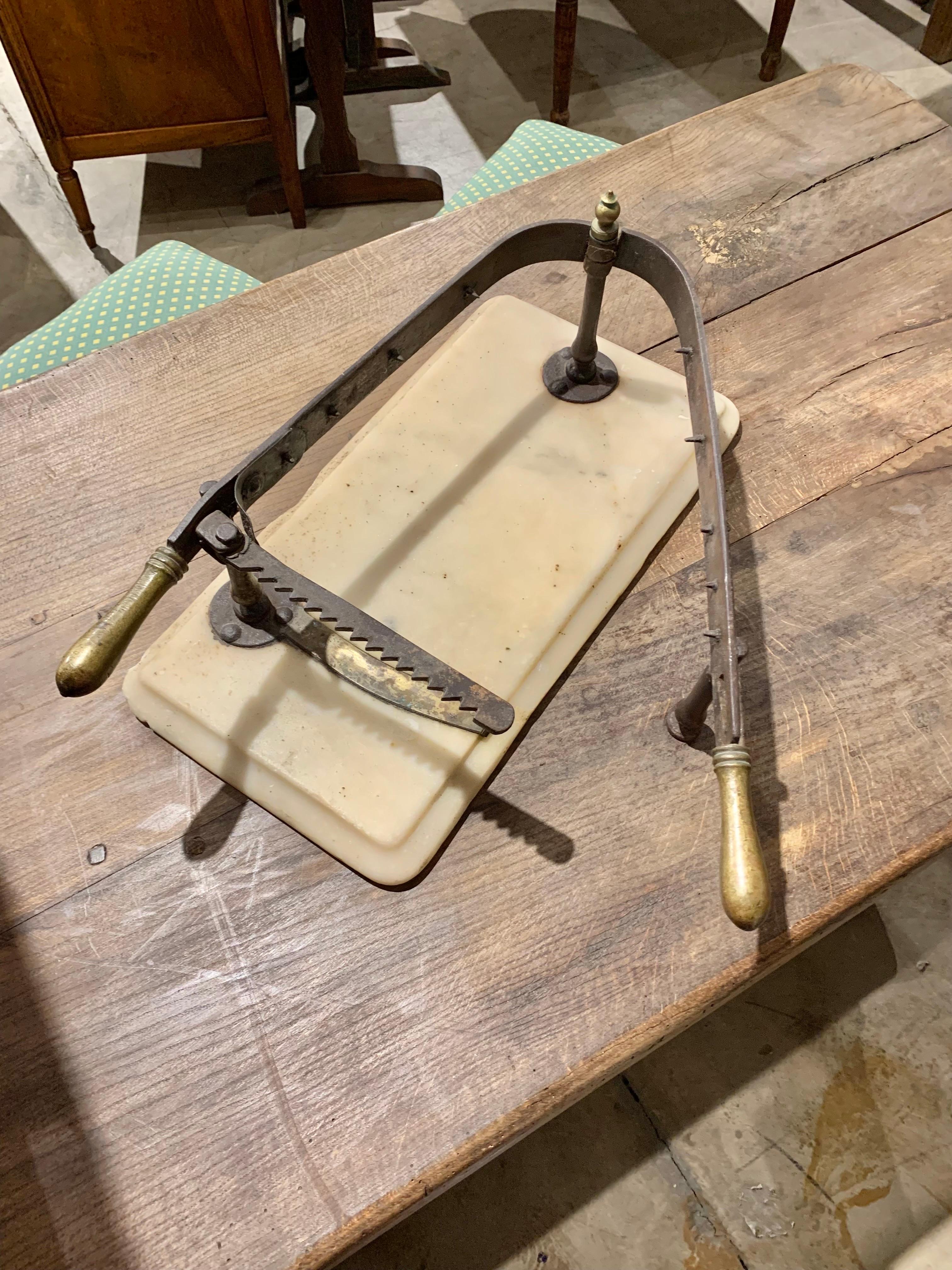 19th Century Meat Holder on Marble Slab For Sale 2