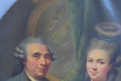 19th Century Medallion Painting Family Portrait