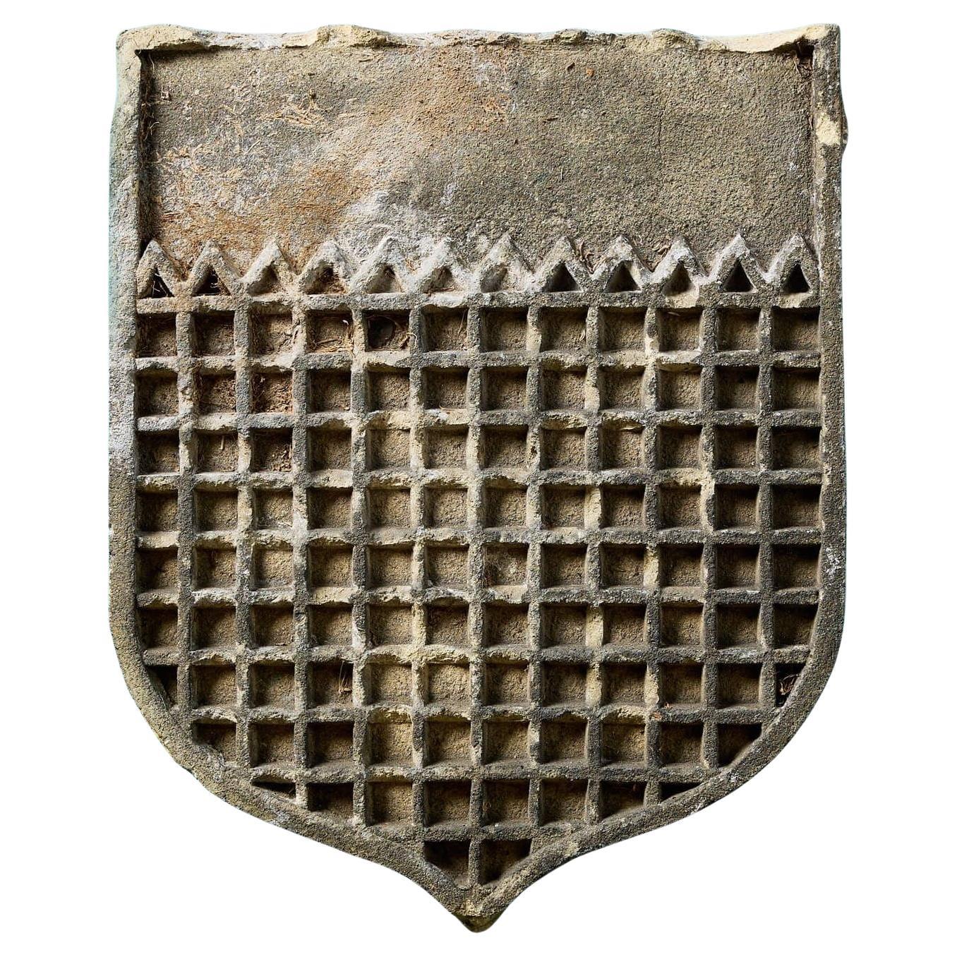 19th Century Medieval Style Terracotta Shield For Sale