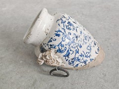 19th Century Mediterranean Glazed Earthenware Wall Vessel, Italy