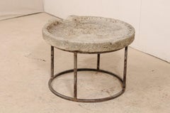 19th Century Mediterranean Stone Trough Coffee Table on Custom Base