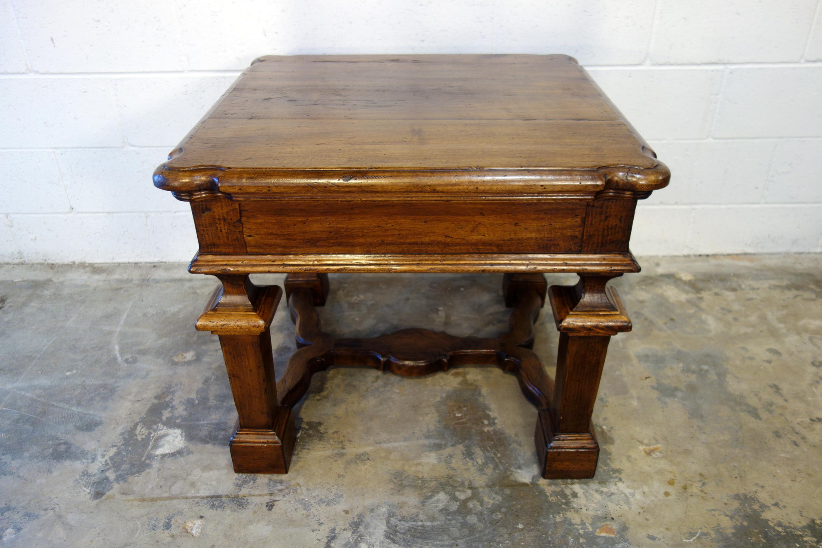 Hand-Crafted 19th C Mediterranean Style PORTOFINO Old Walnut Table Size & Finish Options For Sale