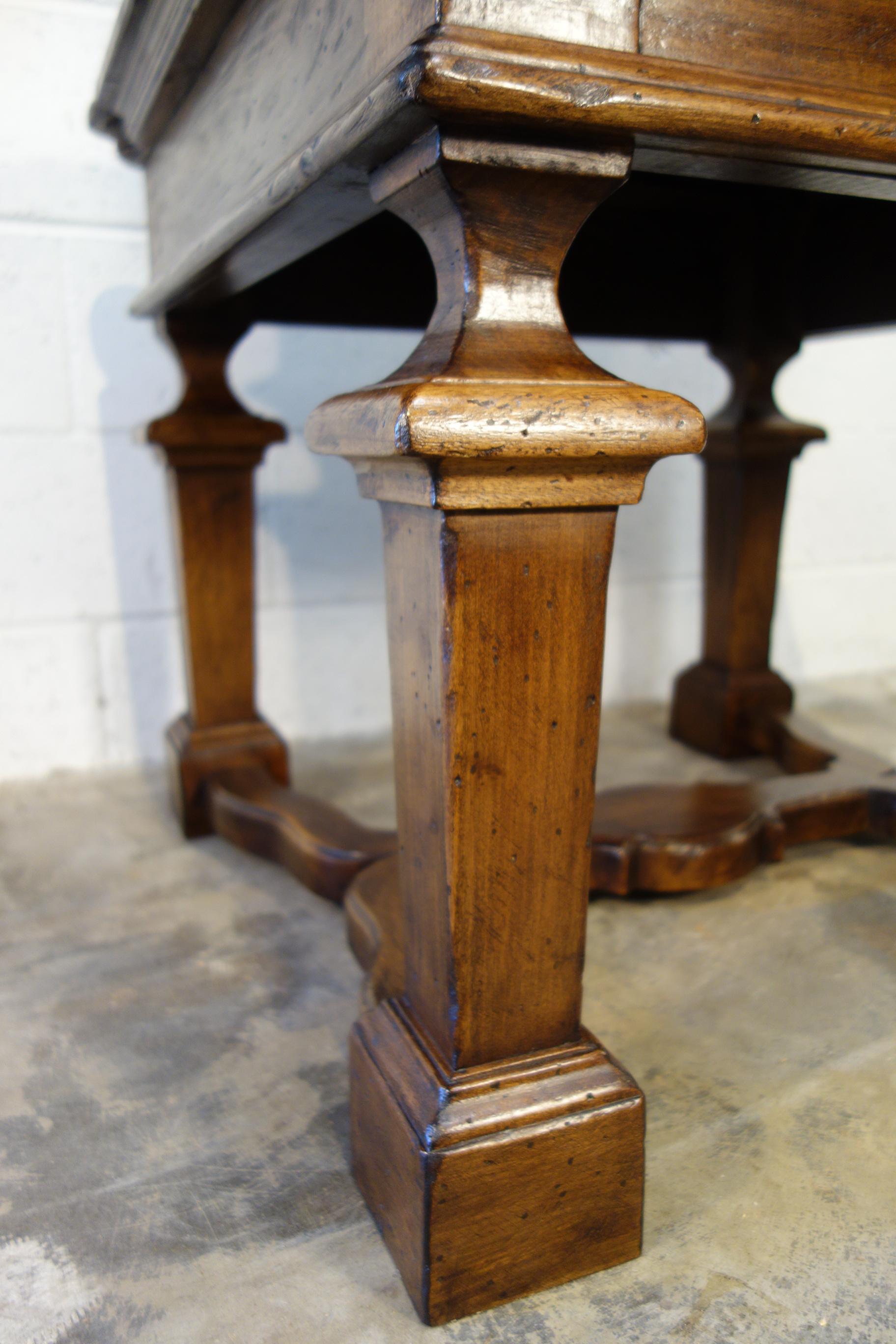 19th C Mediterranean Style PORTOFINO Old Walnut Table Size & Finish Options For Sale 2