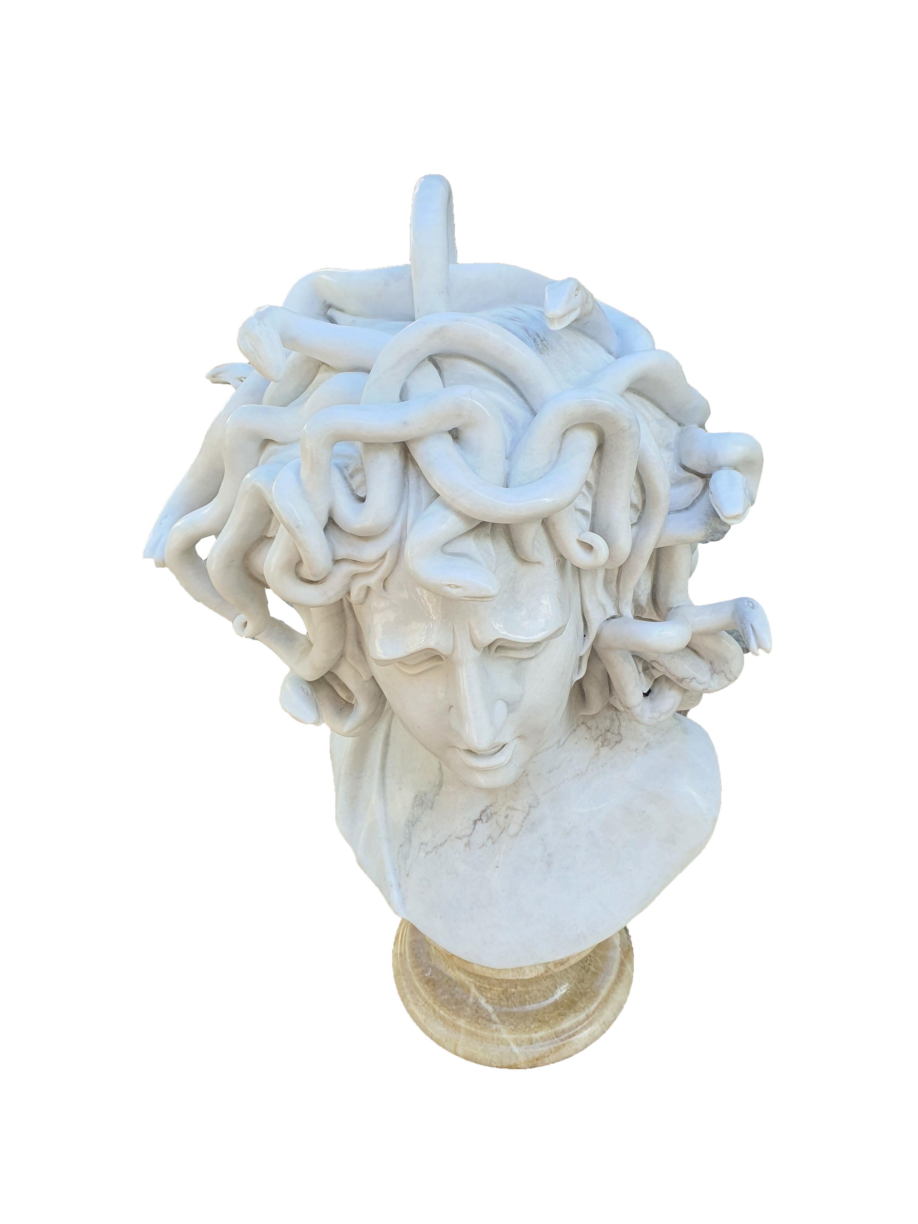 medusa marble statue