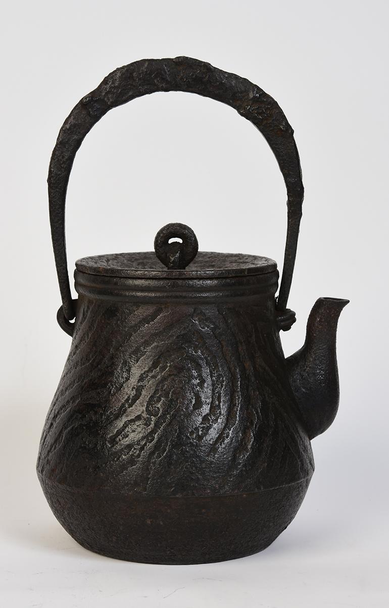 19th Century, Meiji, Antique Japanese Iron Teapot with Artist Sign For Sale 3