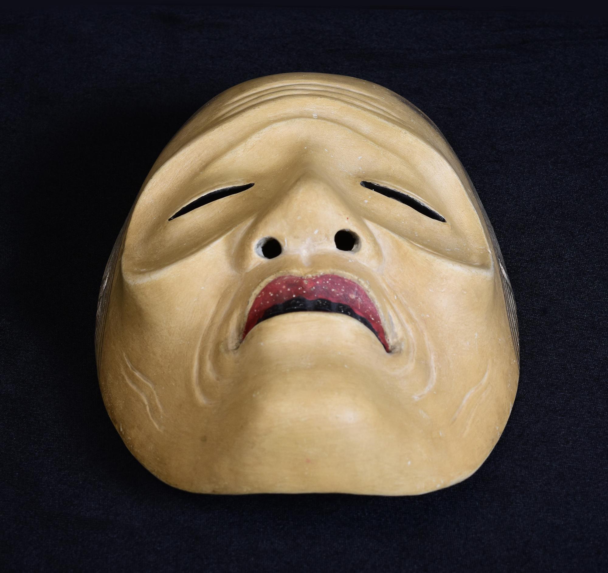 19e siècle, Meiji, Masque de nô japonais ancien en bois en vente 4