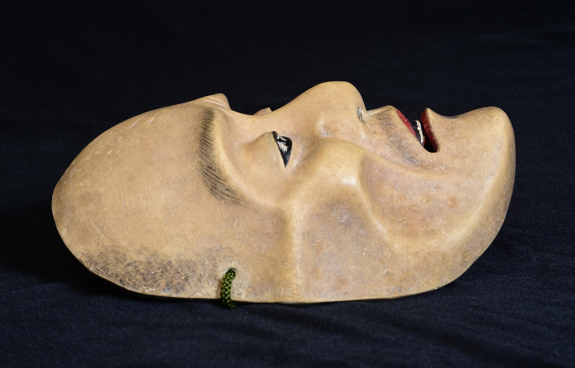 19th Century, Meiji, Antique Japanese Wooden Noh Mask For Sale 8