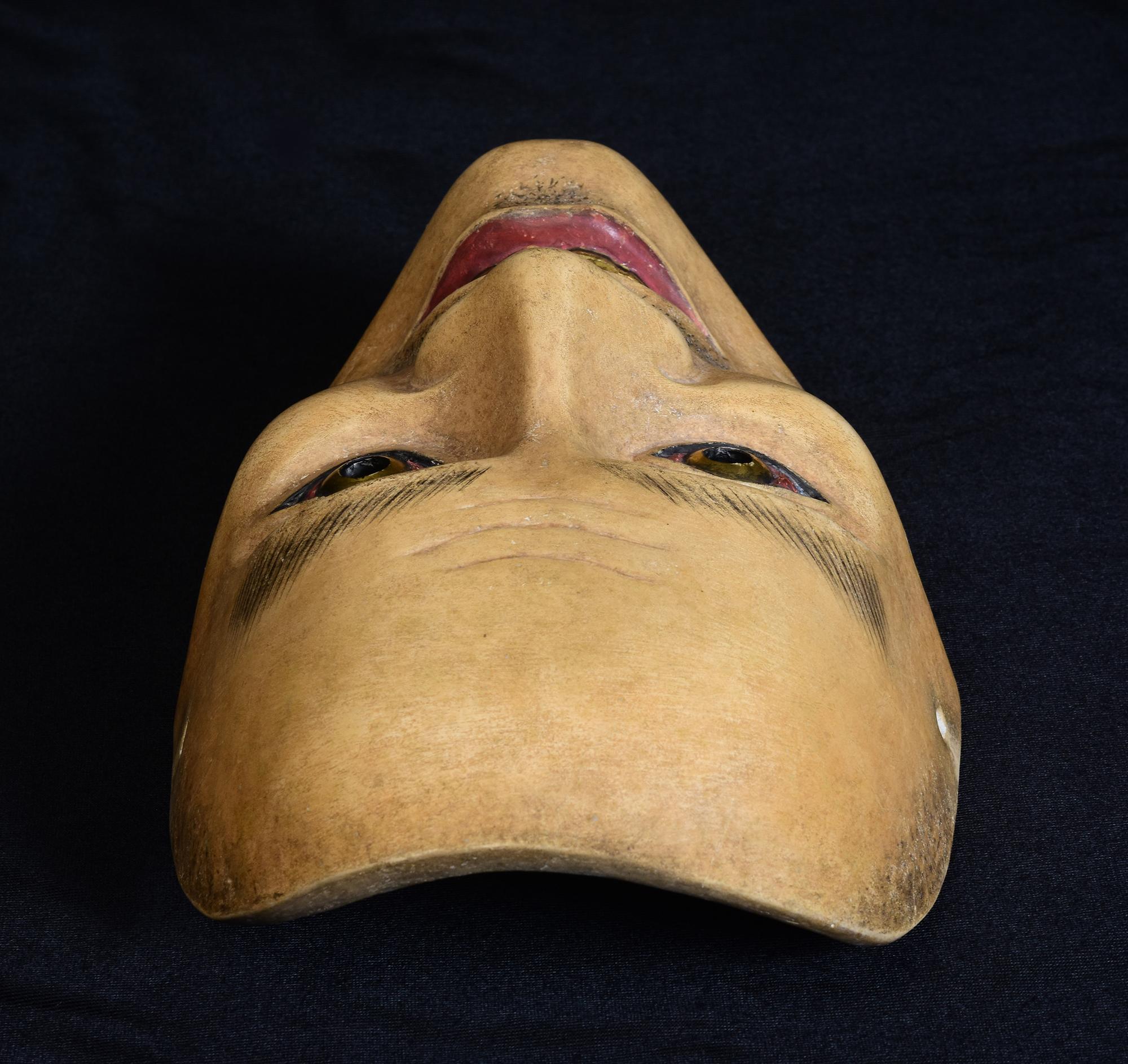 19e siècle, Meiji, Masque de nô japonais ancien en bois en vente 5