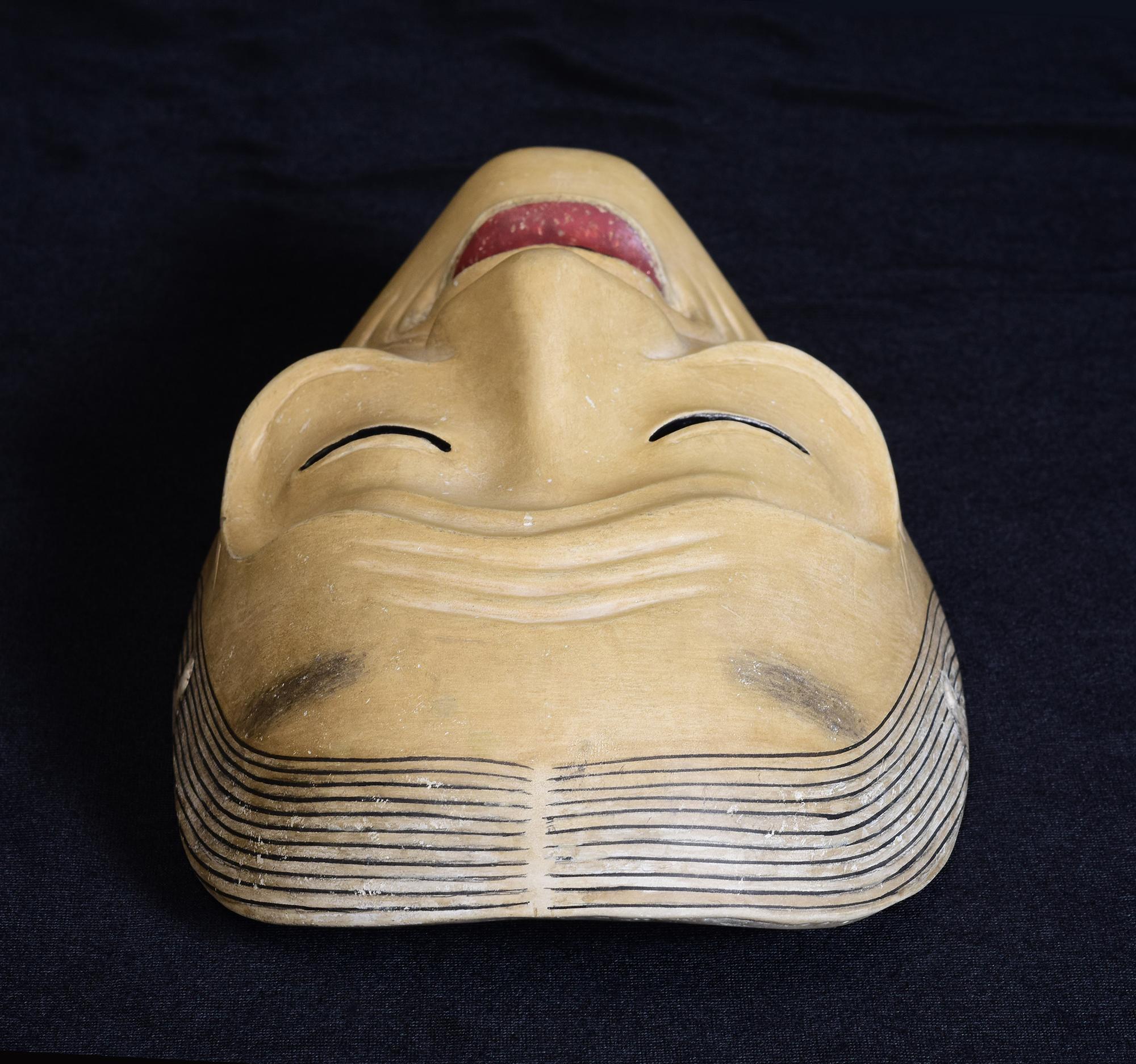 19e siècle, Meiji, Masque de nô japonais ancien en bois en vente 5