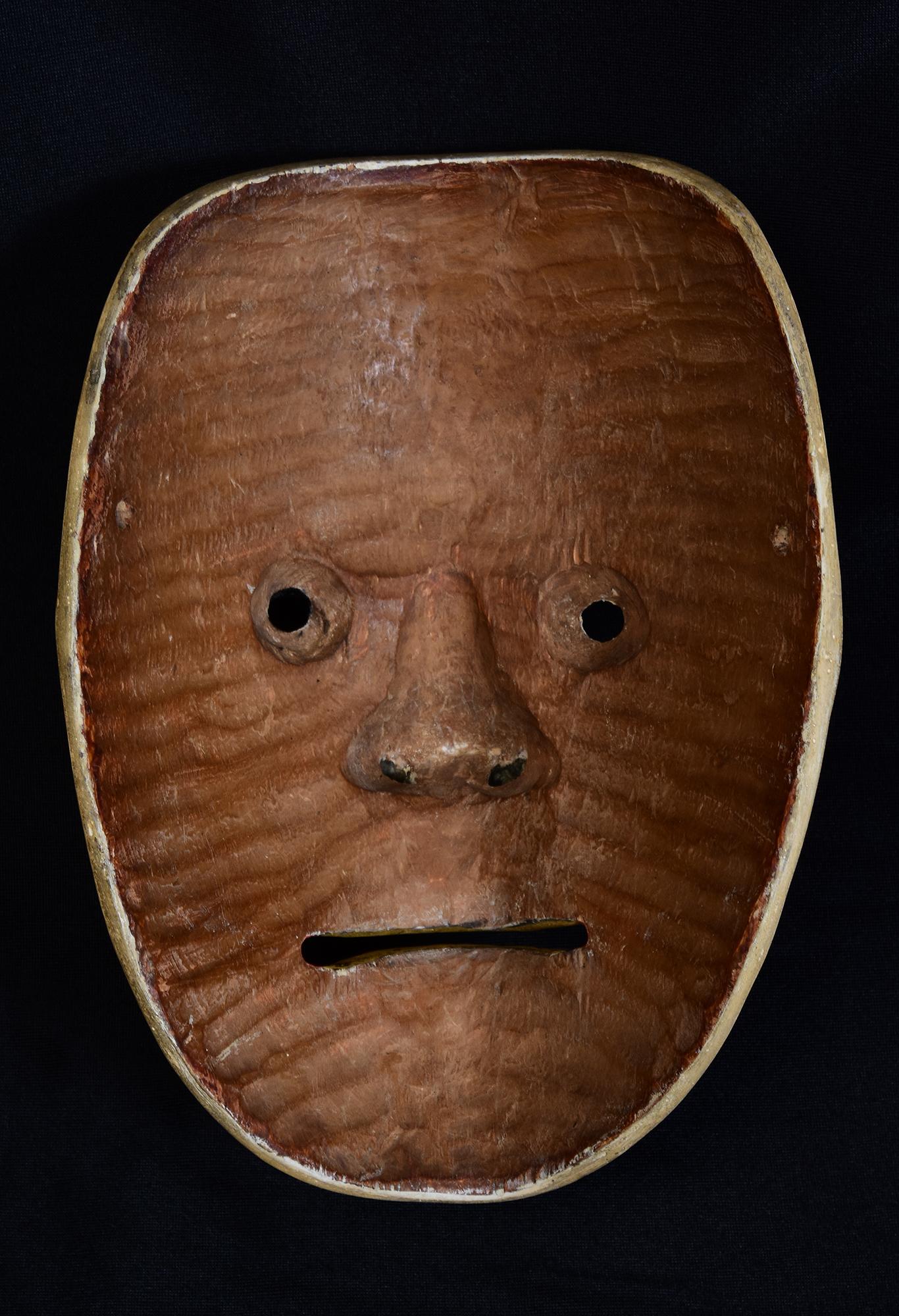 19e siècle, Meiji, Masque de nô japonais ancien en bois en vente 7