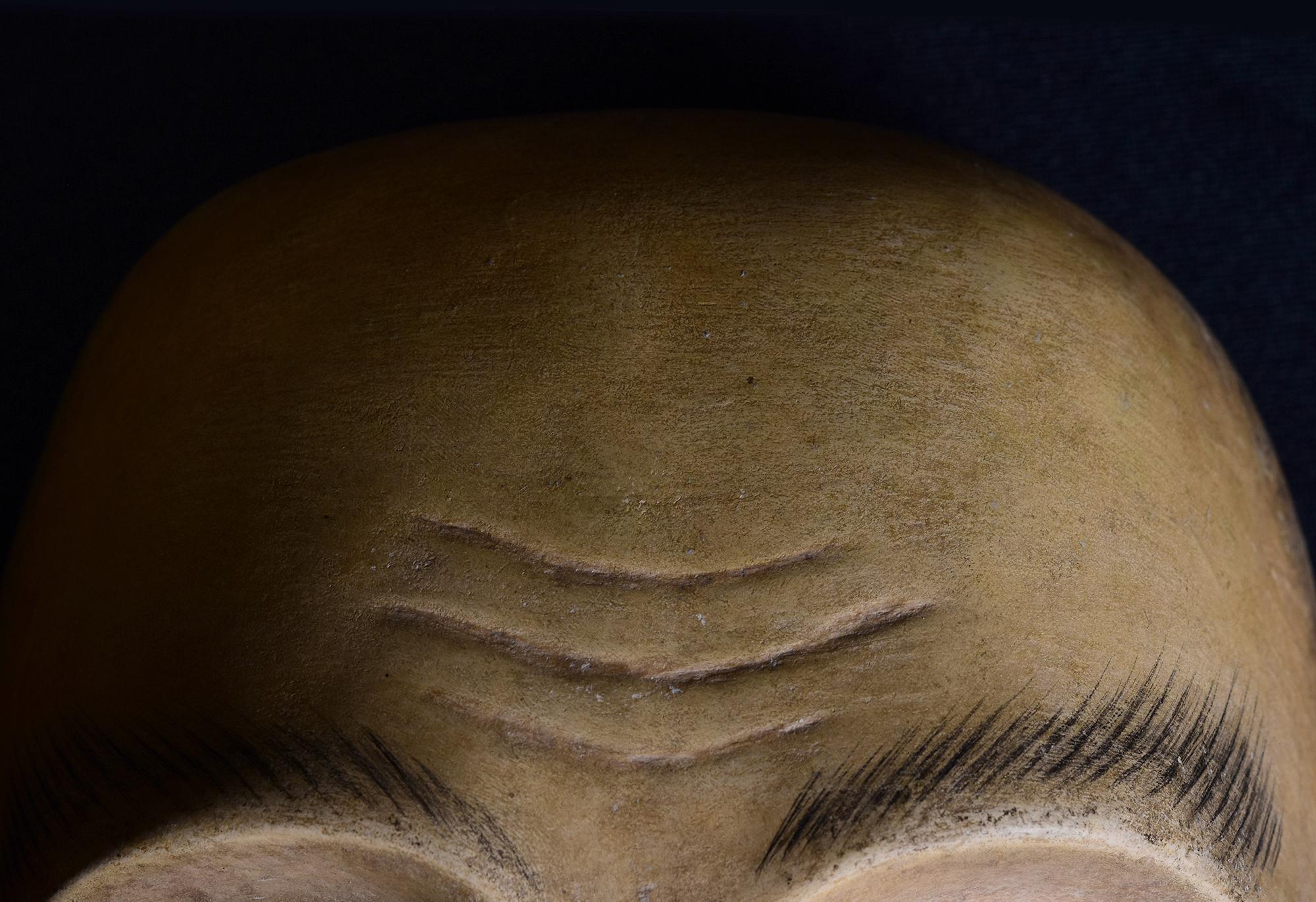Japonais 19e siècle, Meiji, Masque de nô japonais ancien en bois en vente