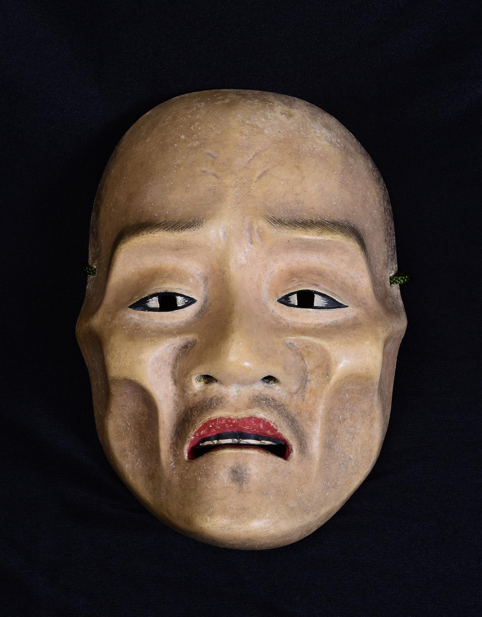 19th Century, Meiji, Antique Japanese Wooden Noh Mask For Sale 3