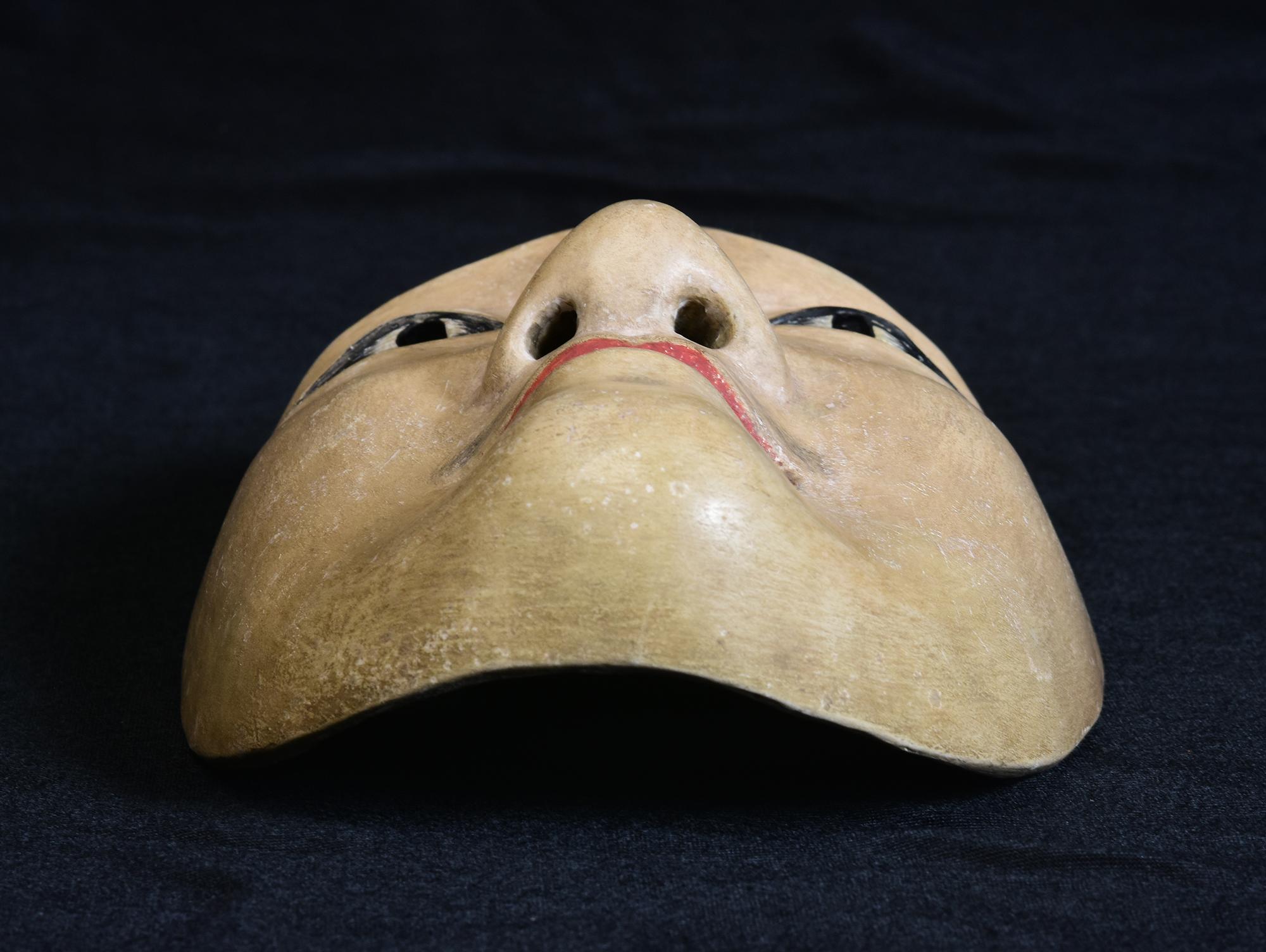 19th Century, Meiji, Antique Japanese Wooden Noh Mask 3