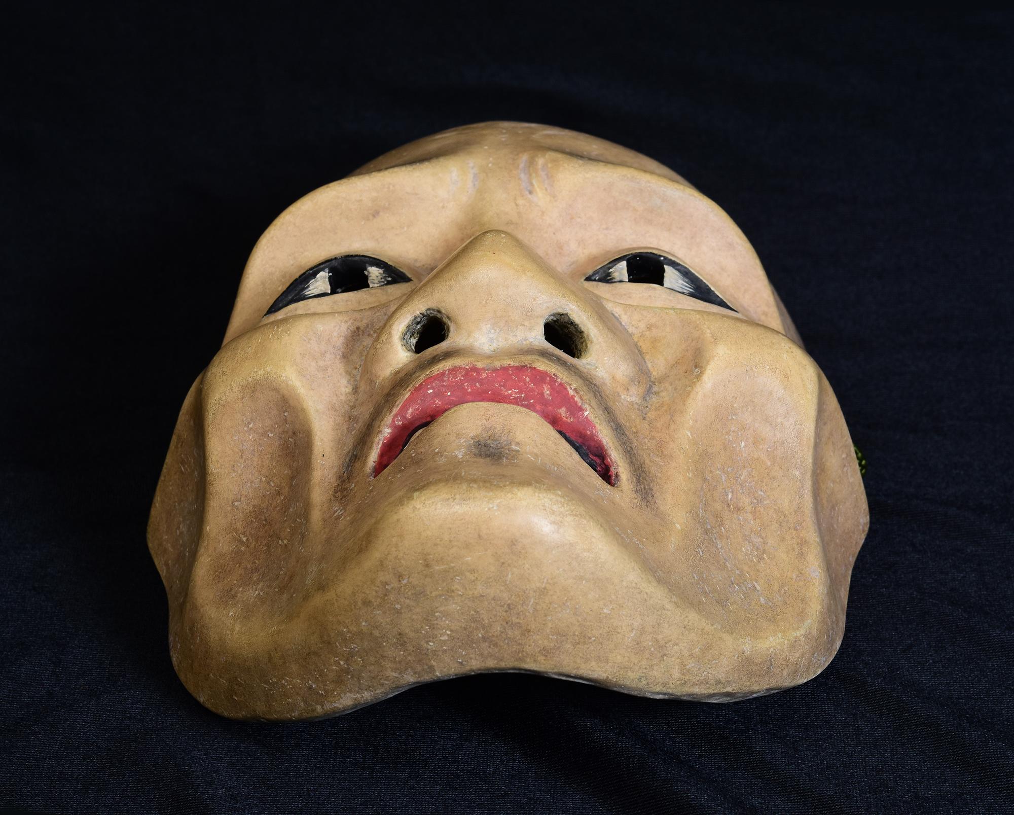 19th Century, Meiji, Antique Japanese Wooden Noh Mask For Sale 5
