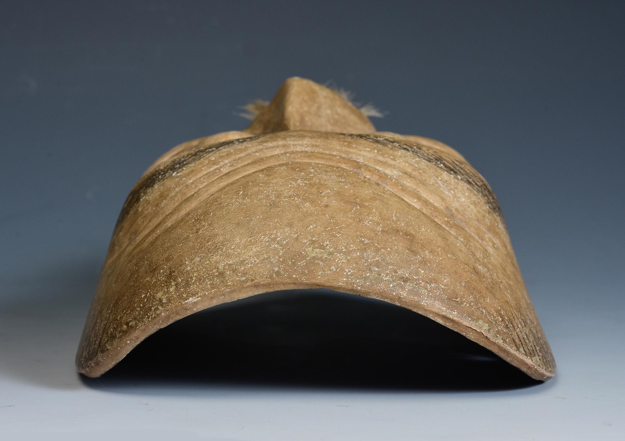 19th Century, Meiji, Antique Japanese Wooden Noh Mask For Sale 5