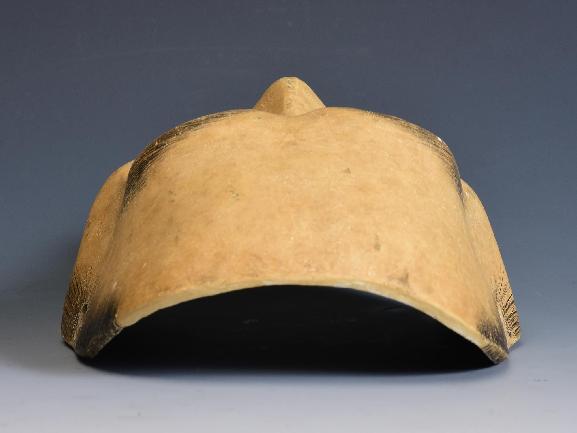19th Century, Meiji, Antique Japanese Wooden Noh Mask For Sale 5