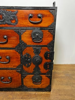 19th Century Meiji Era Antique Japanese Sendai Tansu