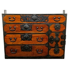 19th Century Meiji Era Antique Japanese Sendai Tansu