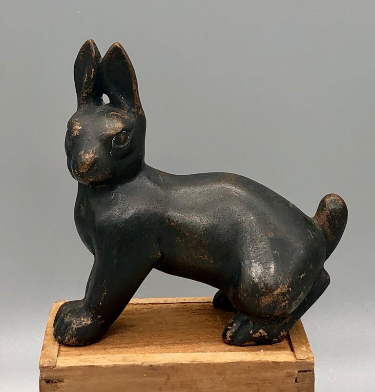 19th Century Meiji Era Cast Bronze Rabbit Statue For Sale at 1stDibs