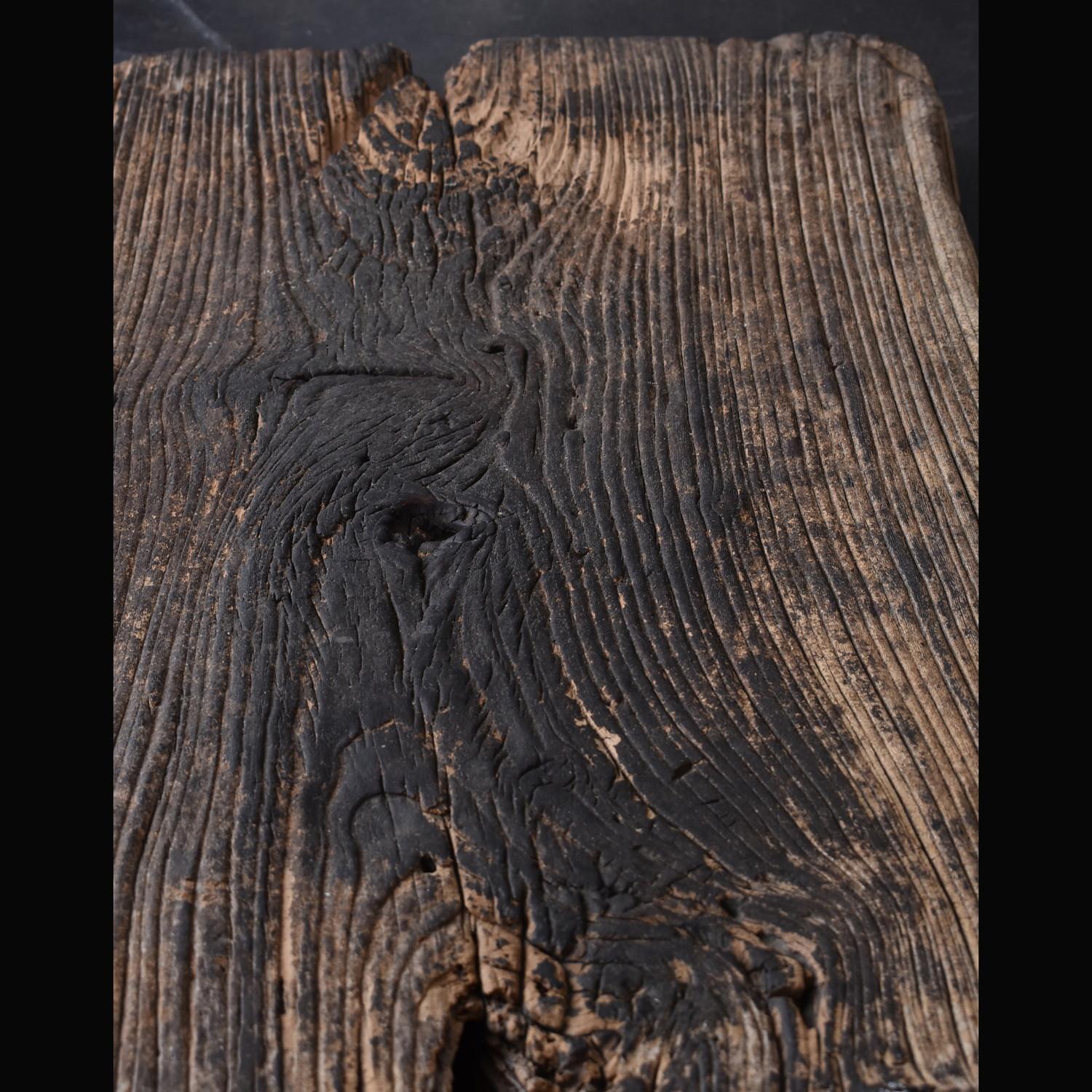 19th Century Meiji Era Japanese old wooden board / Wabi-Sabi top board 6