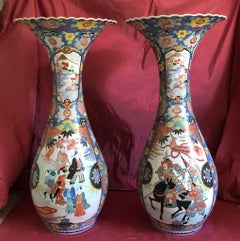 19th Century Meiji Imari Palace Vases a Pair