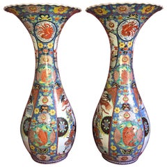 19th Century Meiji Imari Palace Vases a Pair