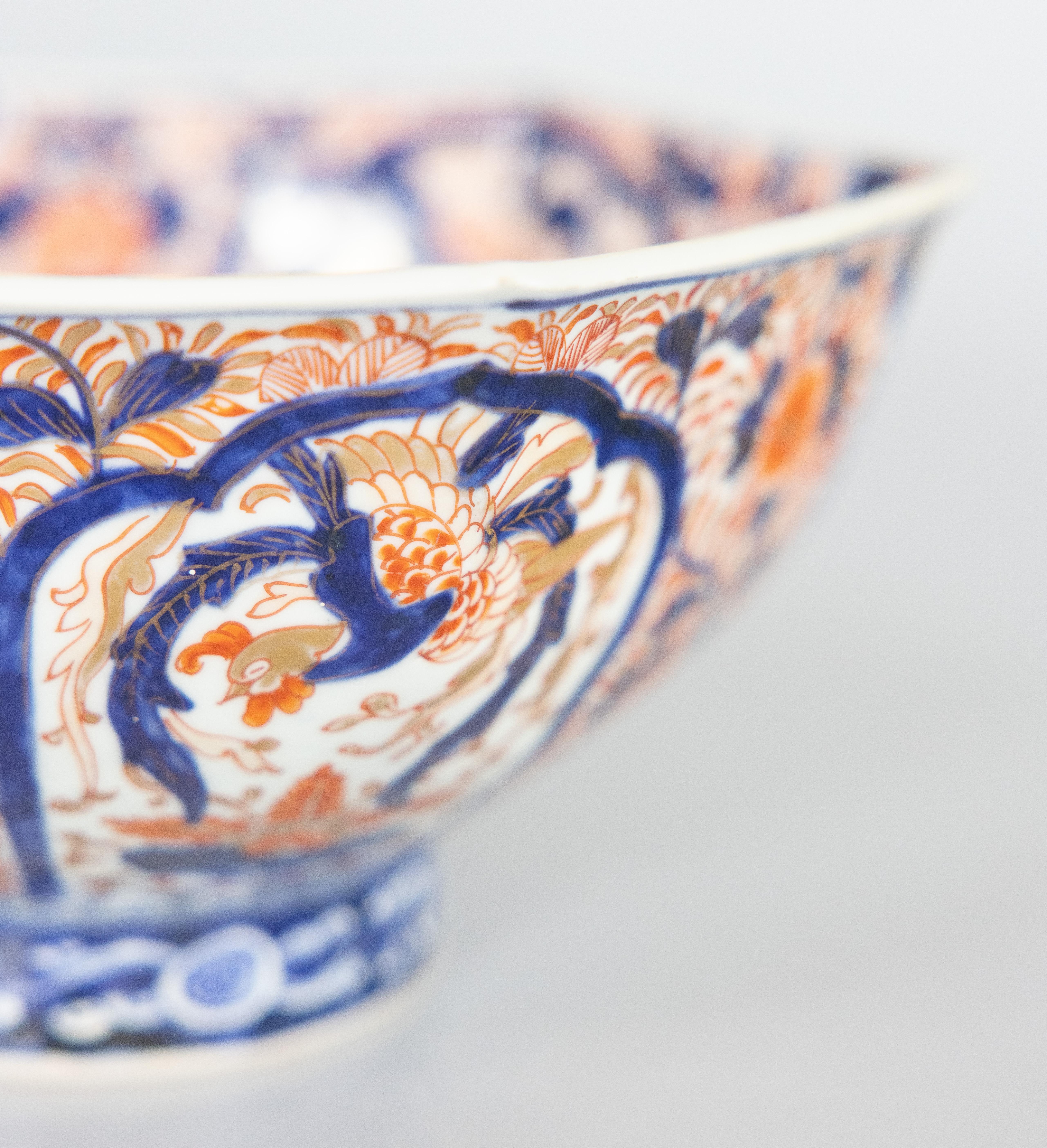 19th Century Meiji Period Japanese Imari Hexagonal Punch Bowl Centerpiece 3