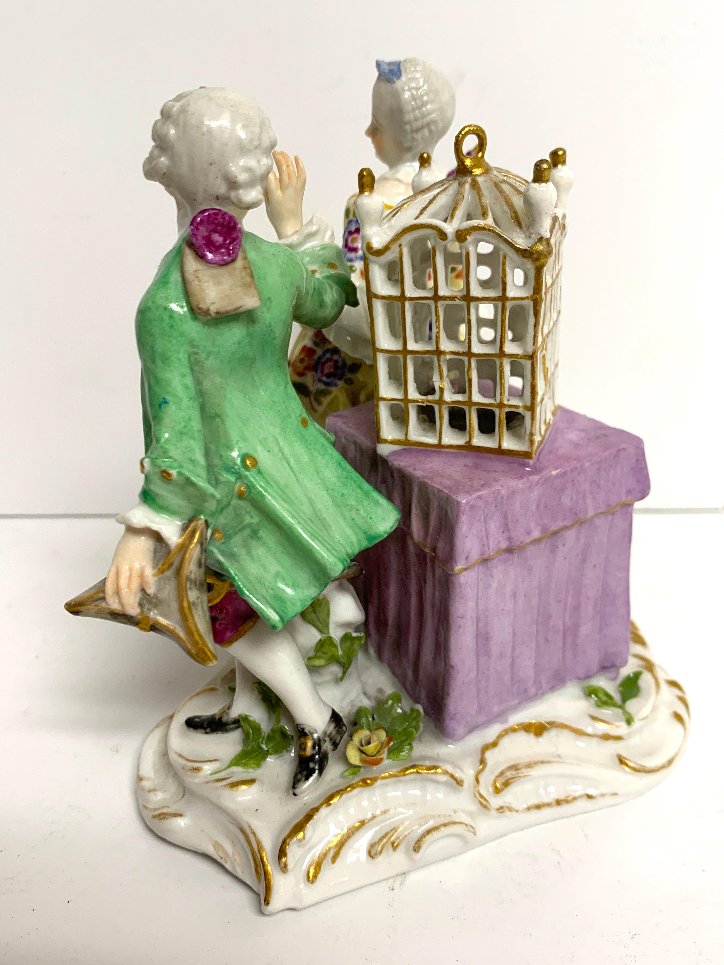 19th Century Meissen Birdcage Grouping For Sale 4