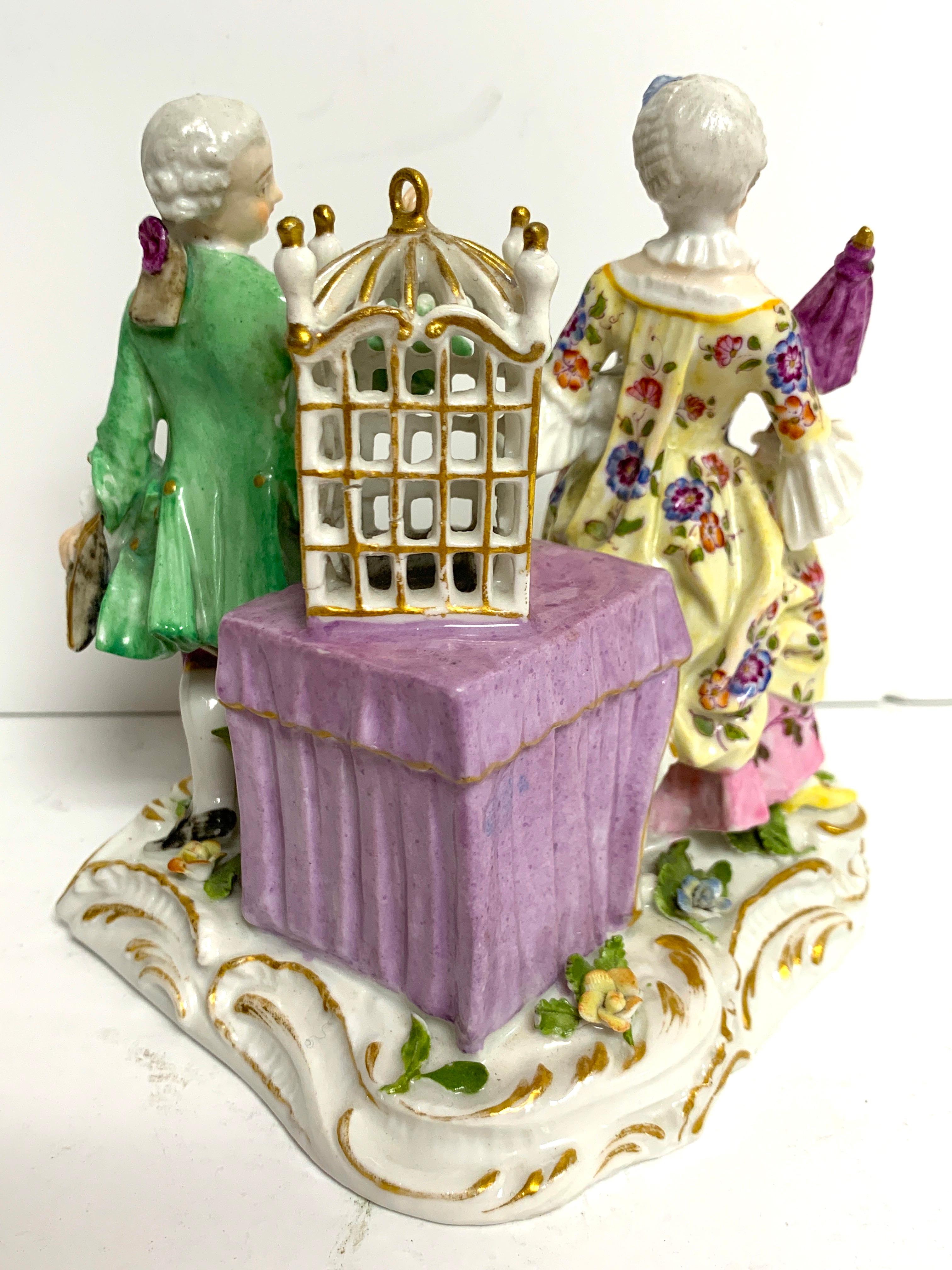 19th Century Meissen Birdcage Grouping For Sale 1