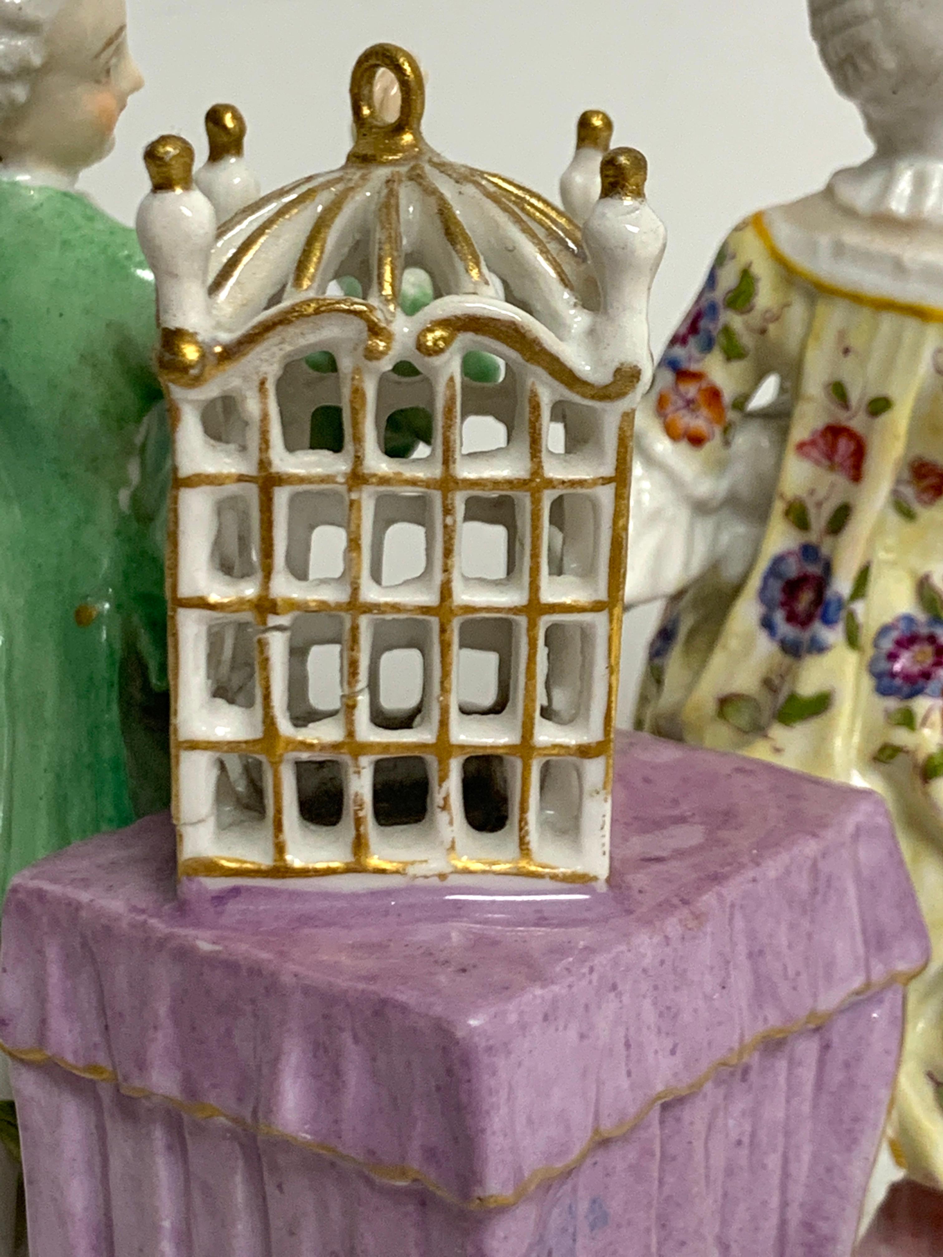 19th Century Meissen Birdcage Grouping For Sale 2