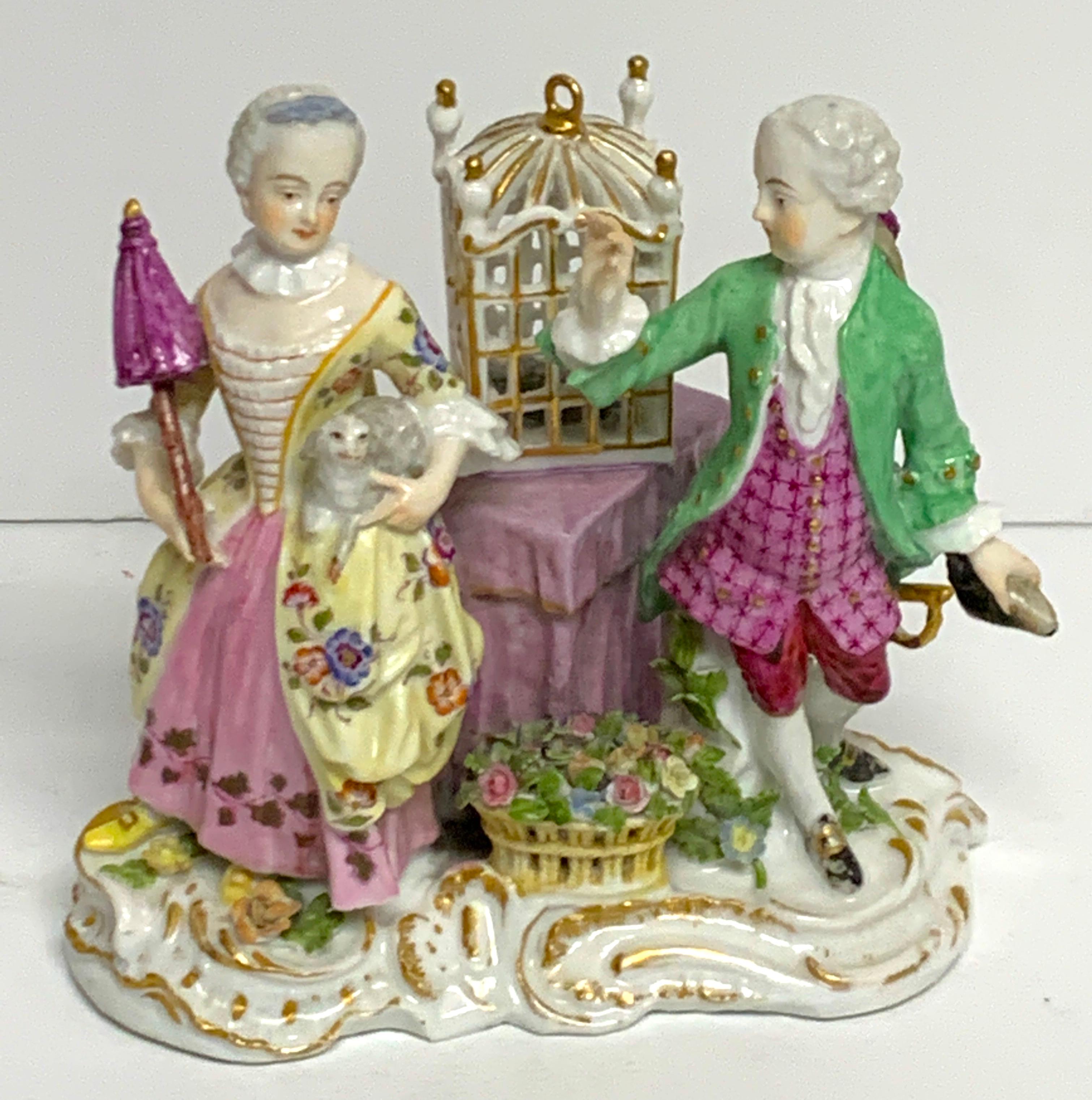 19th Century Meissen Birdcage Grouping For Sale 3