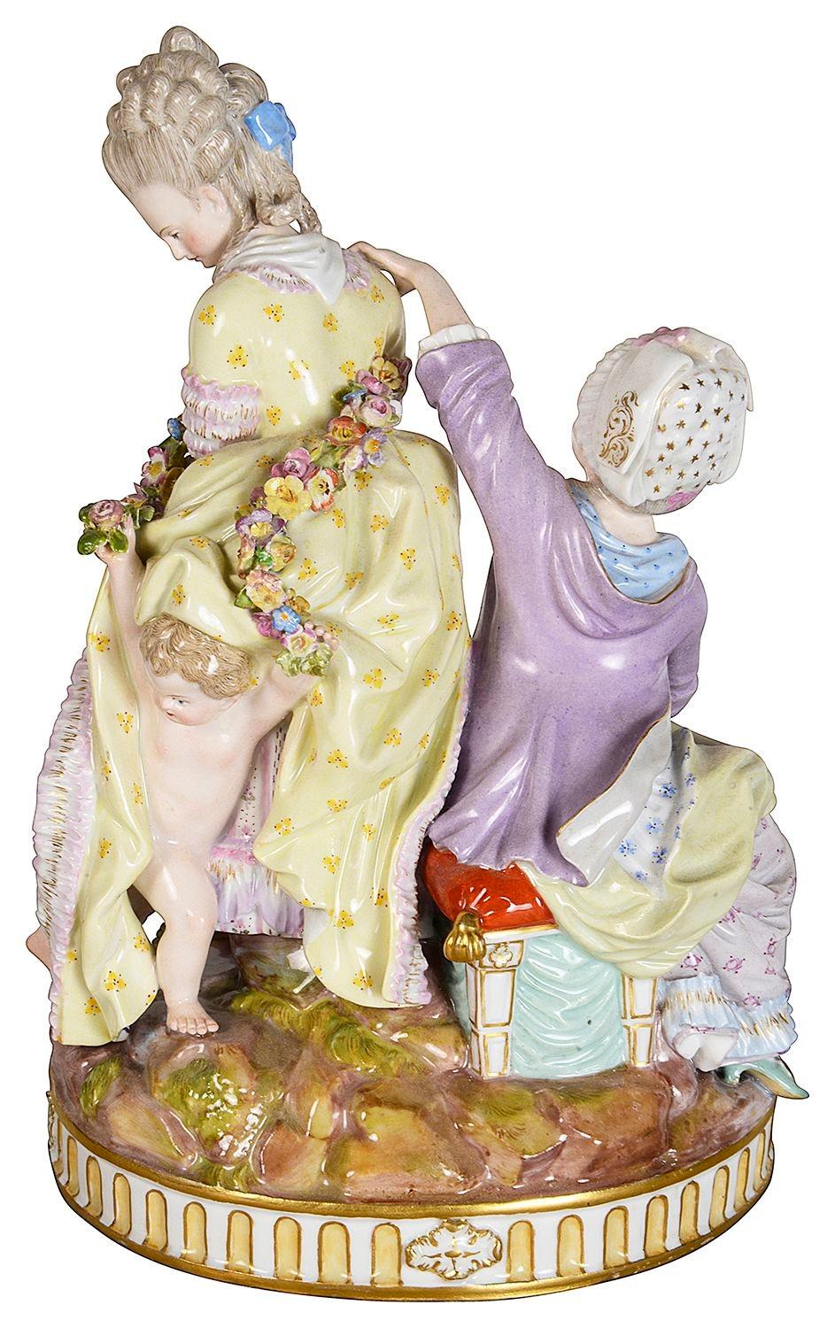 Dipinto a mano Uova rotte di Meissen del XIX secolo in vendita